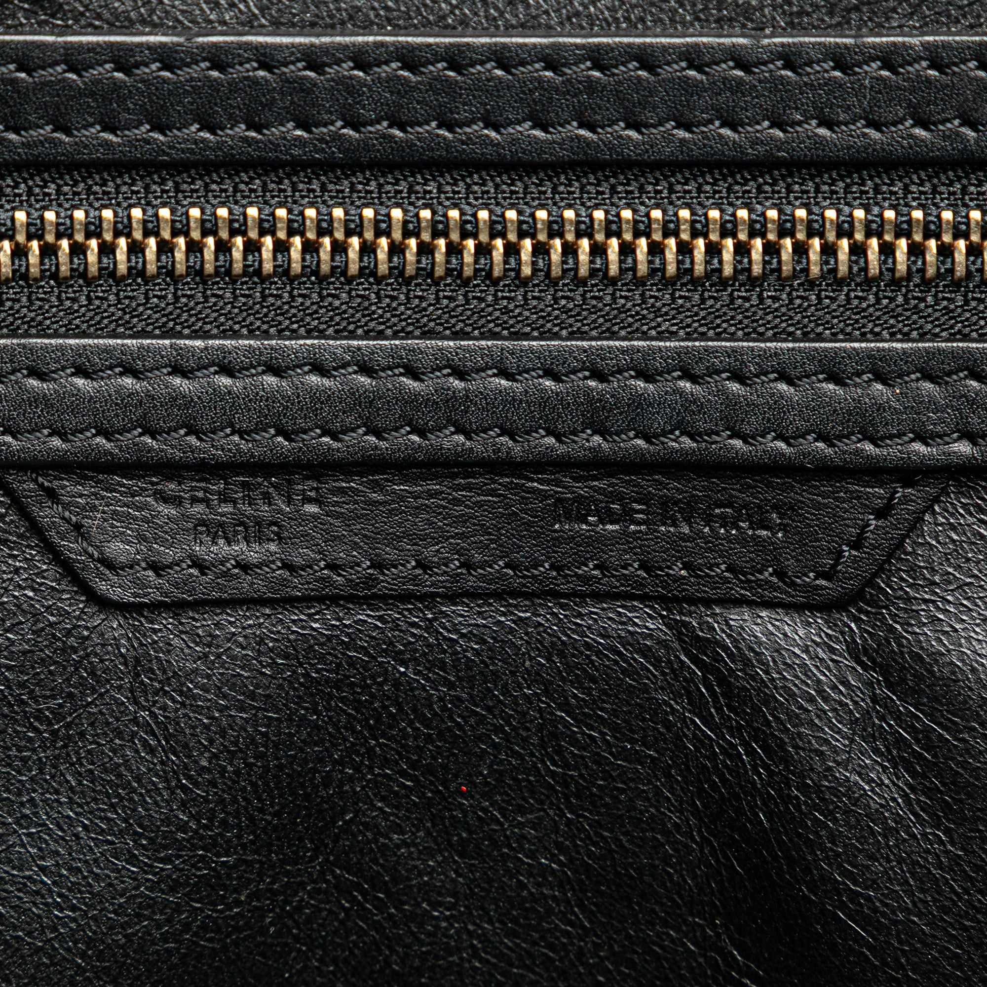 Celine Celine Micro Smooth Calfskin Luggage Tote Black Size ONE SIZE - 5 Thumbnail