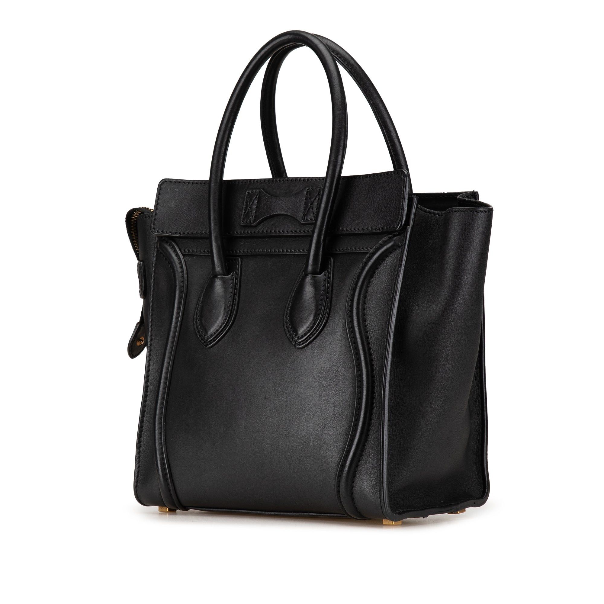 Celine Celine Micro Smooth Calfskin Luggage Tote Black Size ONE SIZE - 2 Thumbnail