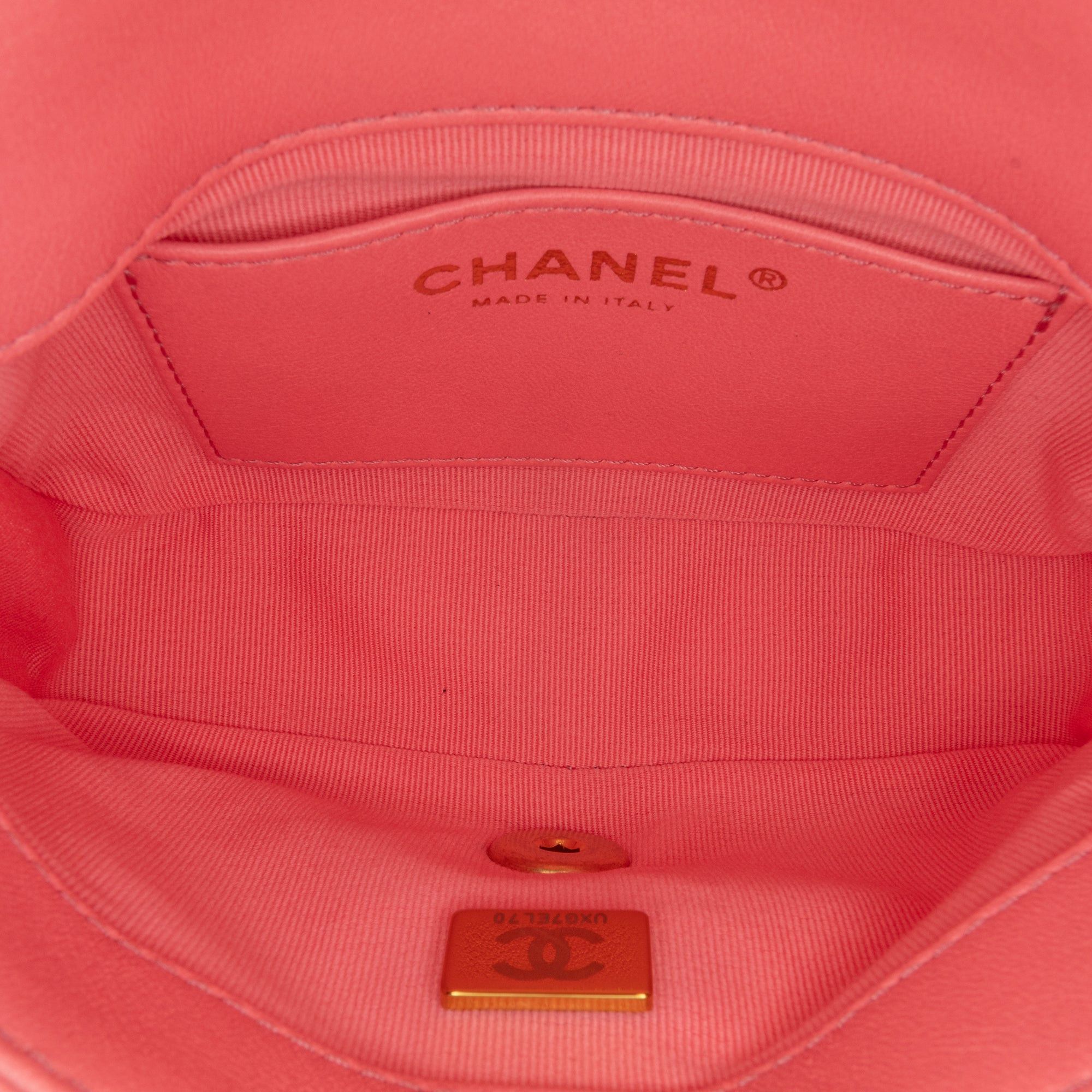 Chanel Chanel Mini Quilted Lambskin Funky Town Flap Pink Size ONE SIZE - 4 Thumbnail