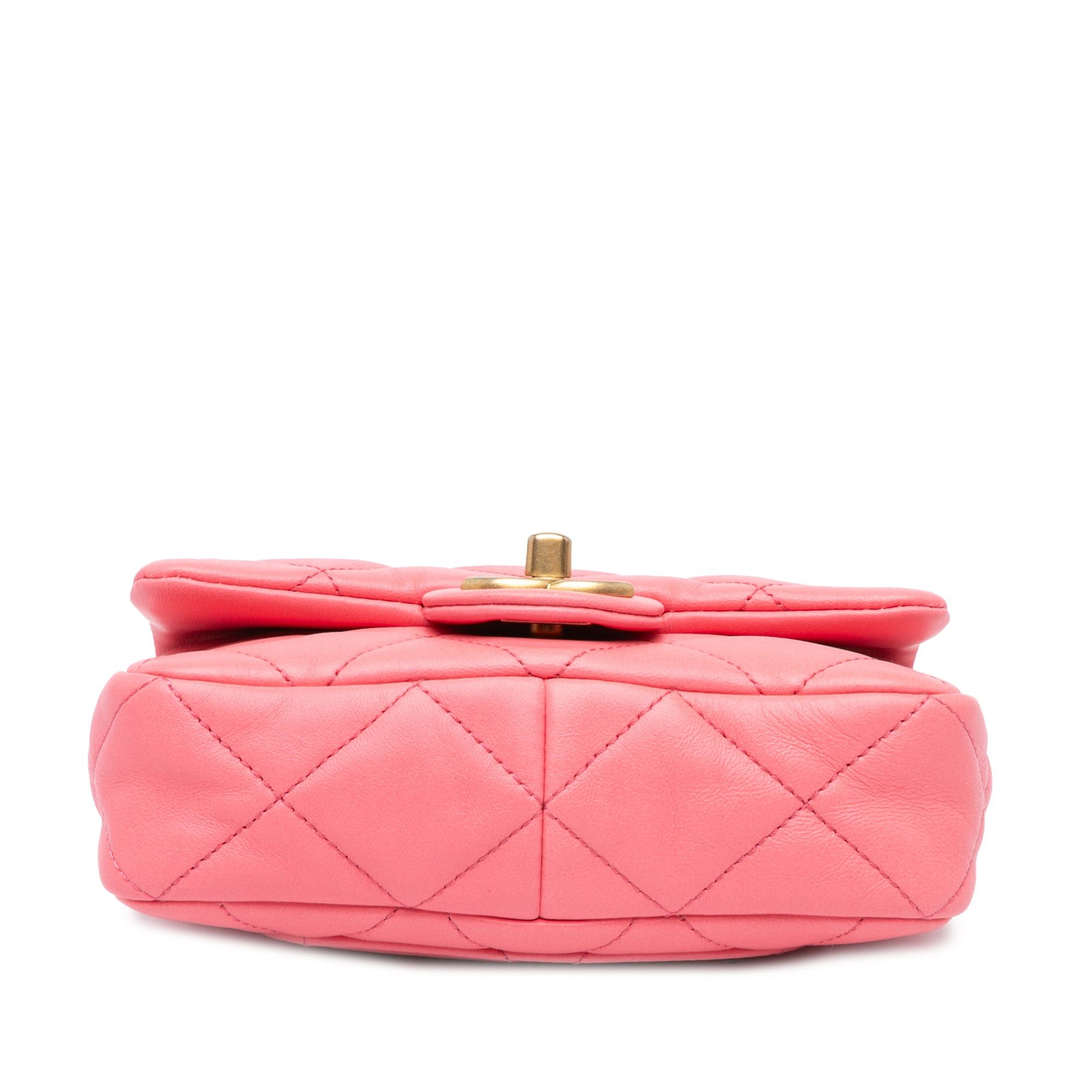 Chanel Chanel Mini Quilted Lambskin Funky Town Flap Pink Size ONE SIZE - 3 Thumbnail