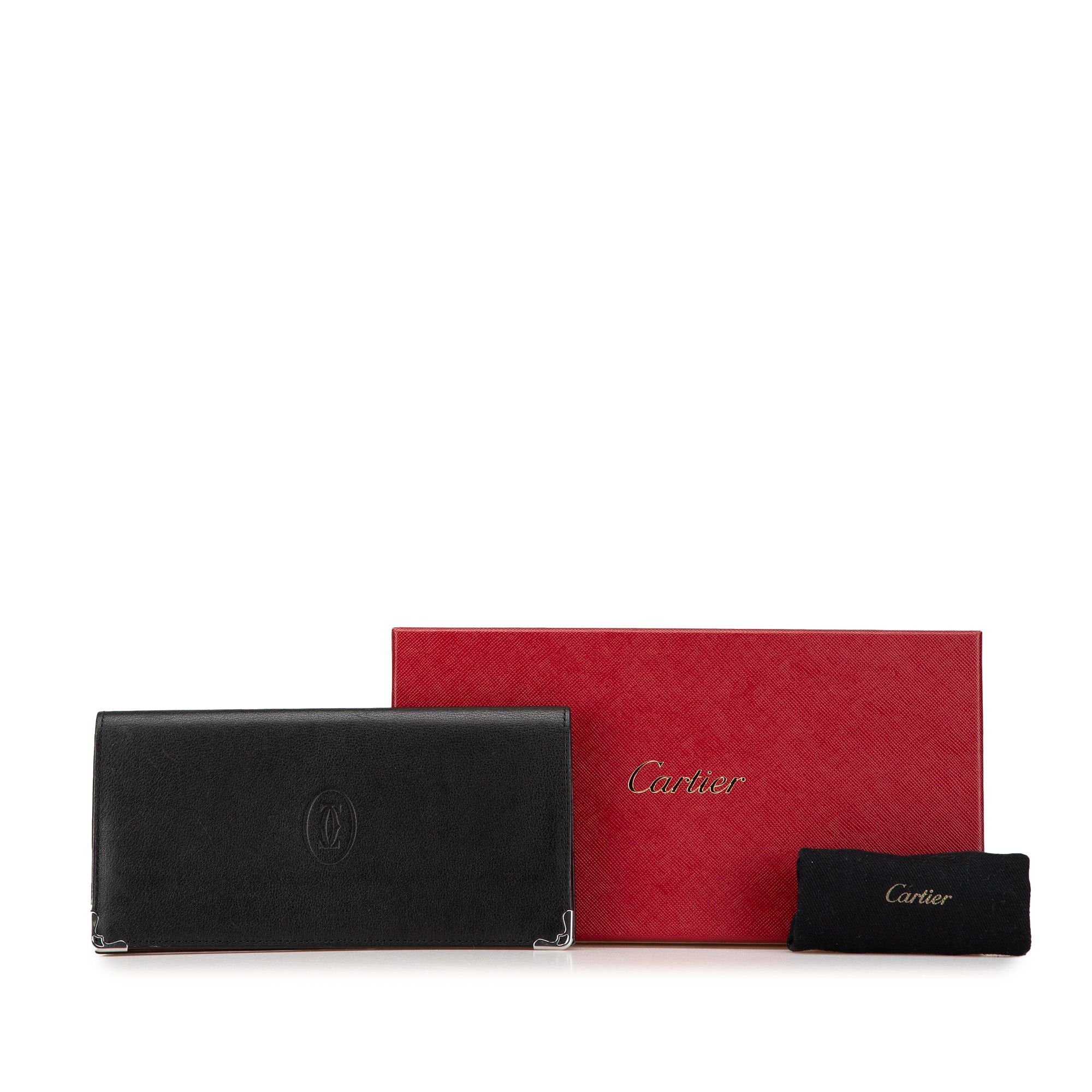 Cartier Cartier Leather Must De Cartier Long Wallet Black Size ONE SIZE - 12 Thumbnail
