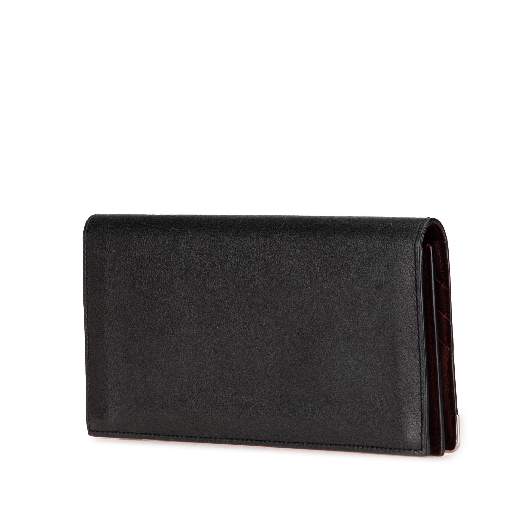 Cartier Cartier Leather Must De Cartier Long Wallet Black Size ONE SIZE - 2 Thumbnail