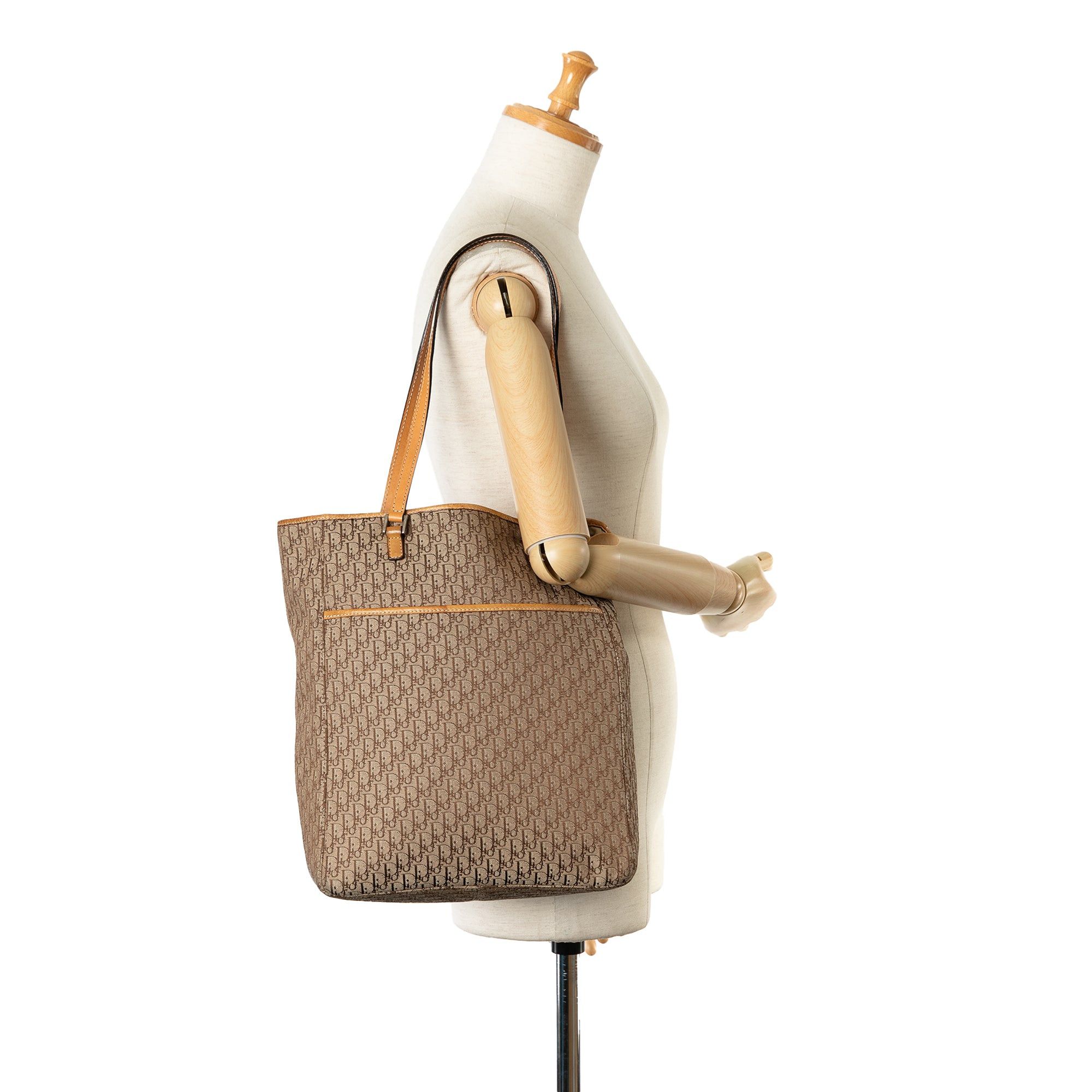 Dior Dior Diorissimo Canvas Tote Brown Size ONE SIZE - 9 Thumbnail