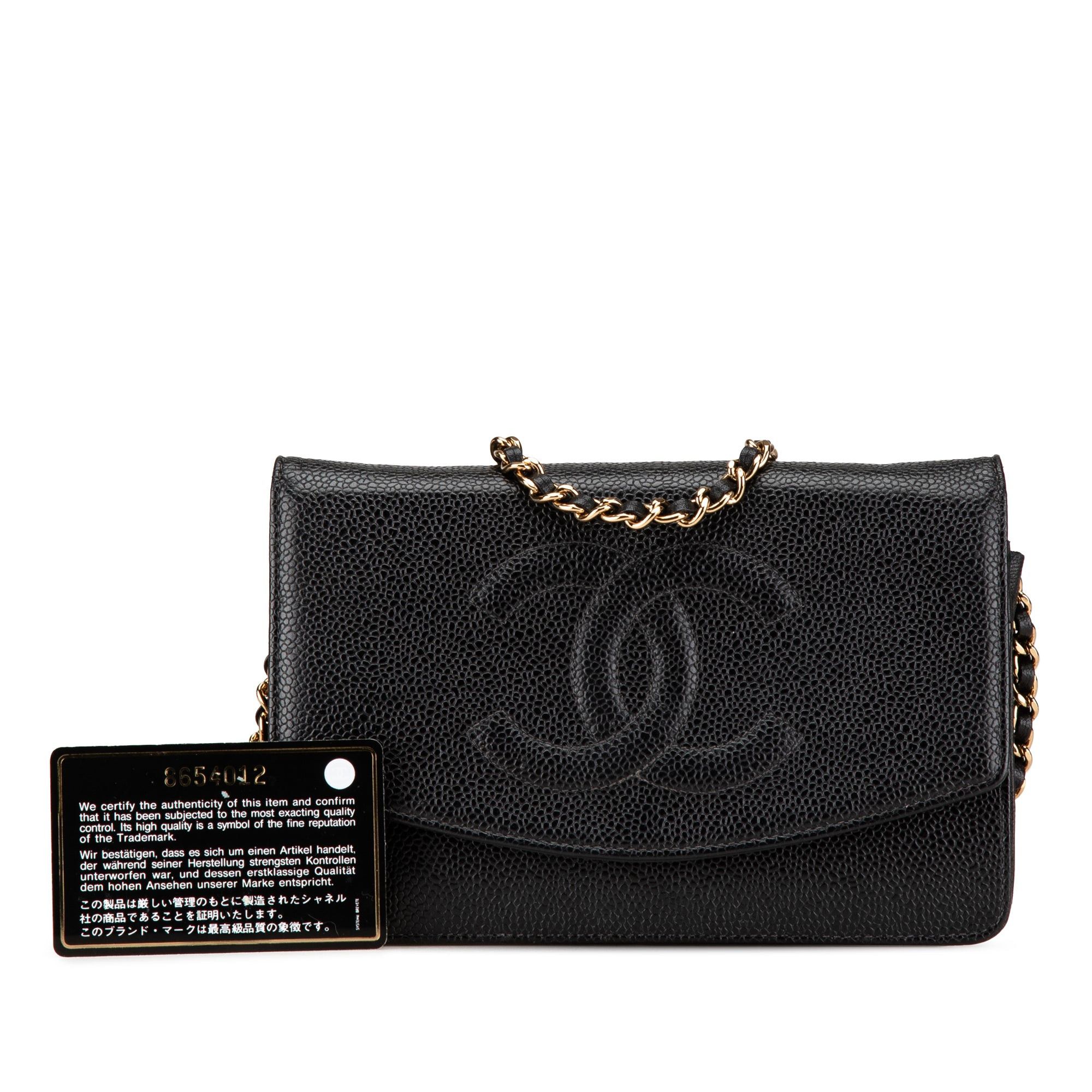 Chanel Chanel CC Caviar Wallet on Chain Black Size ONE SIZE - 17 Thumbnail