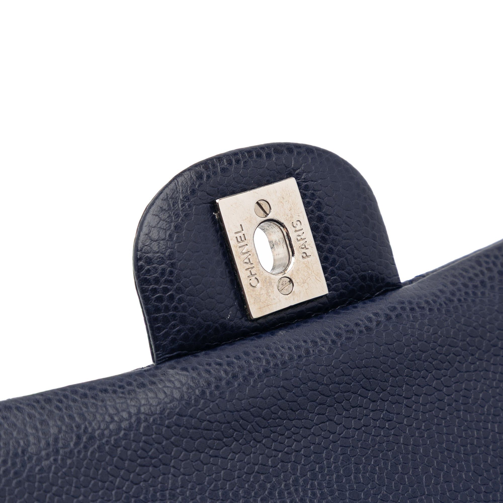 Chanel Chanel Medium Classic Caviar Double Flap Blue Size ONE SIZE - 9 Thumbnail