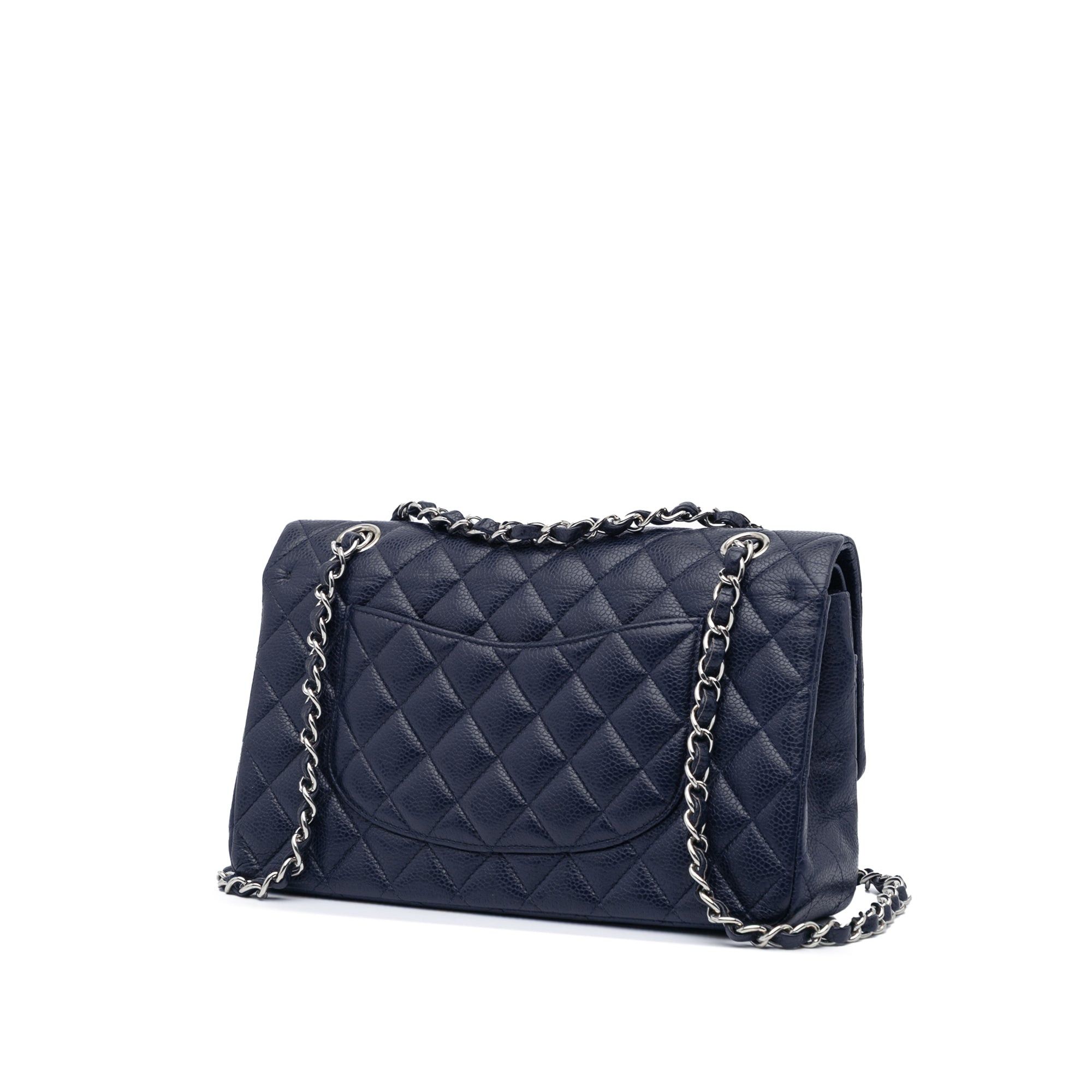 Chanel Chanel Medium Classic Caviar Double Flap Blue Size ONE SIZE - 2 Thumbnail