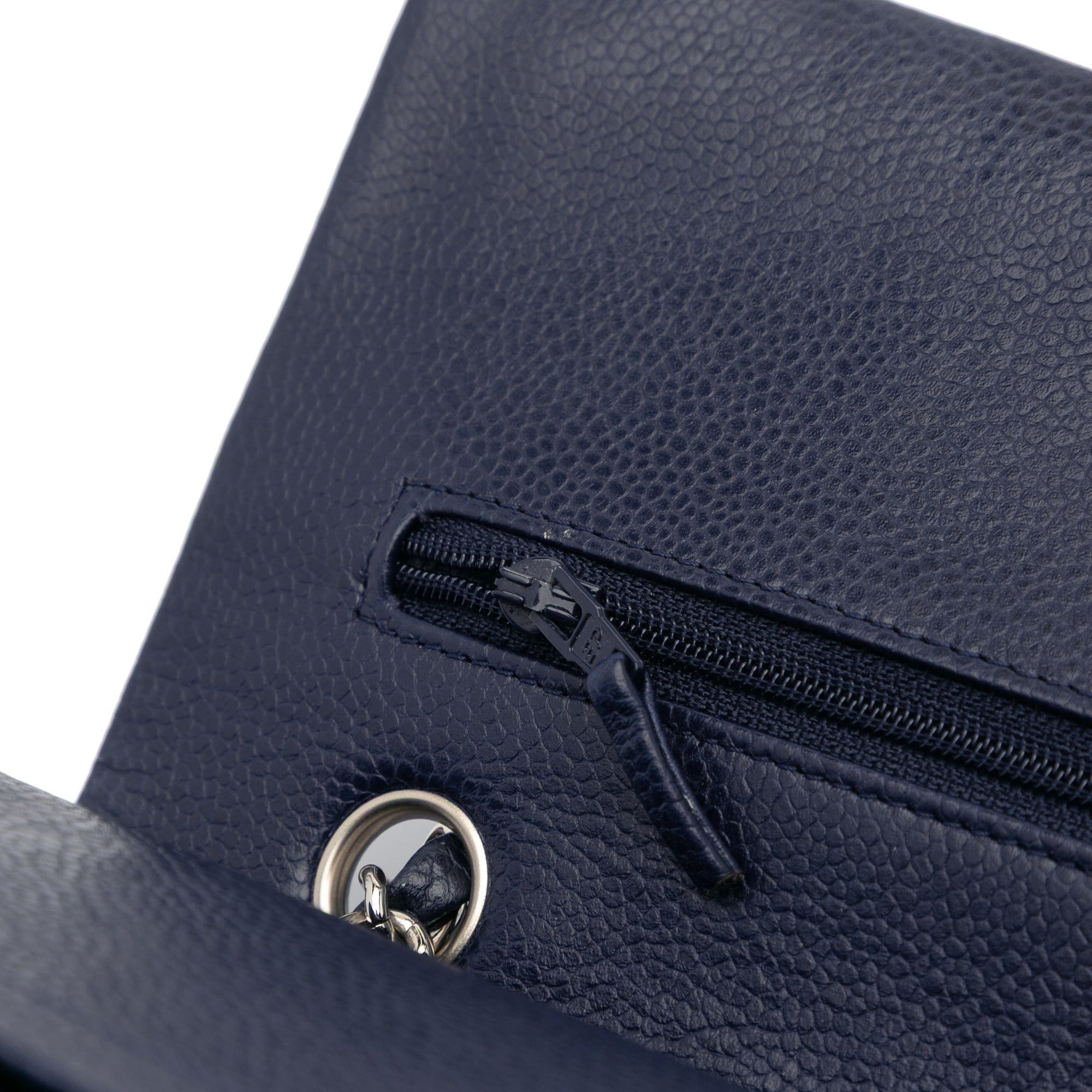 Chanel Chanel Medium Classic Caviar Double Flap Blue Size ONE SIZE - 11 Thumbnail