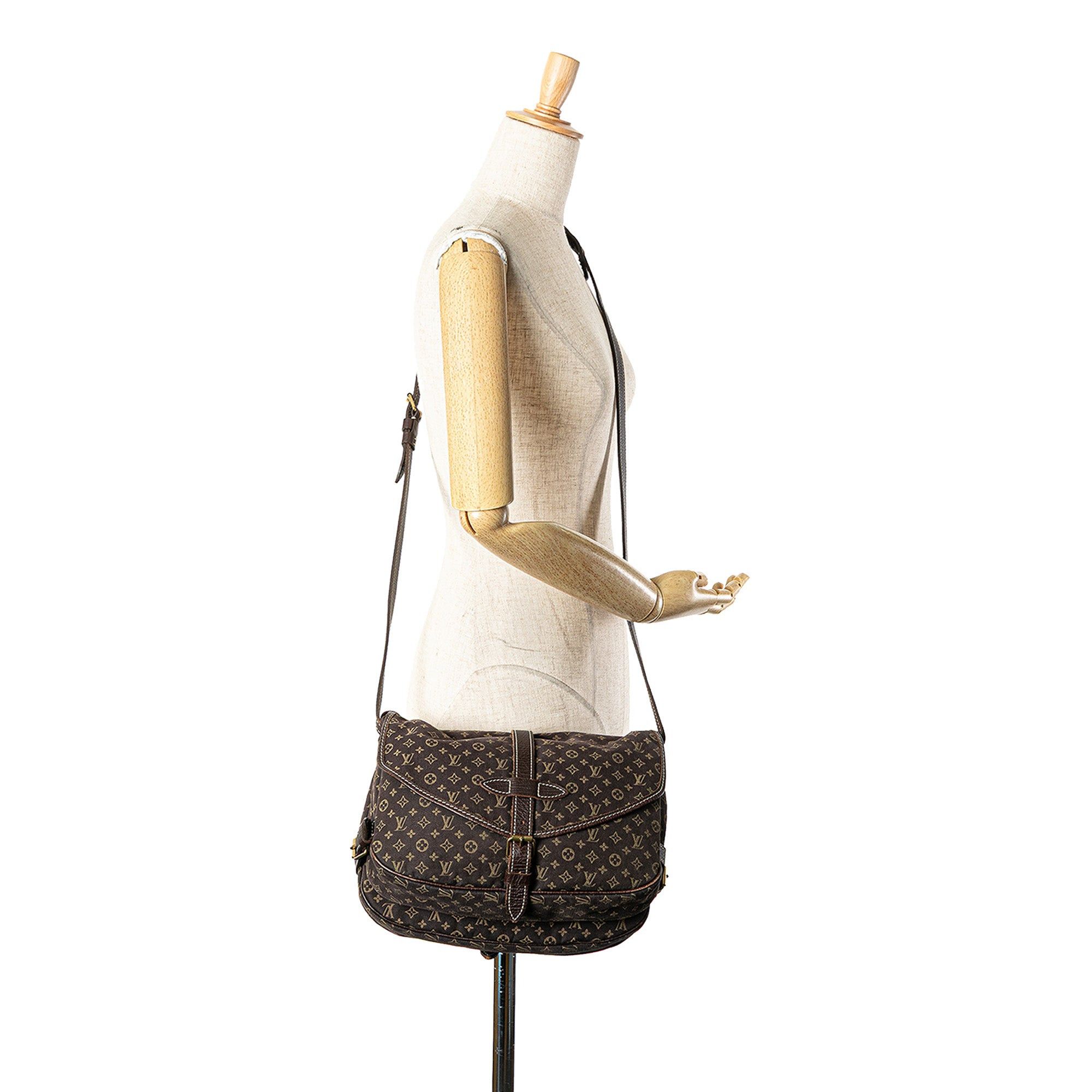 Louis Vuitton Louis Vuitton Monogram Mini Lin Saumur 30 Brown Size ONE SIZE - 14 Thumbnail