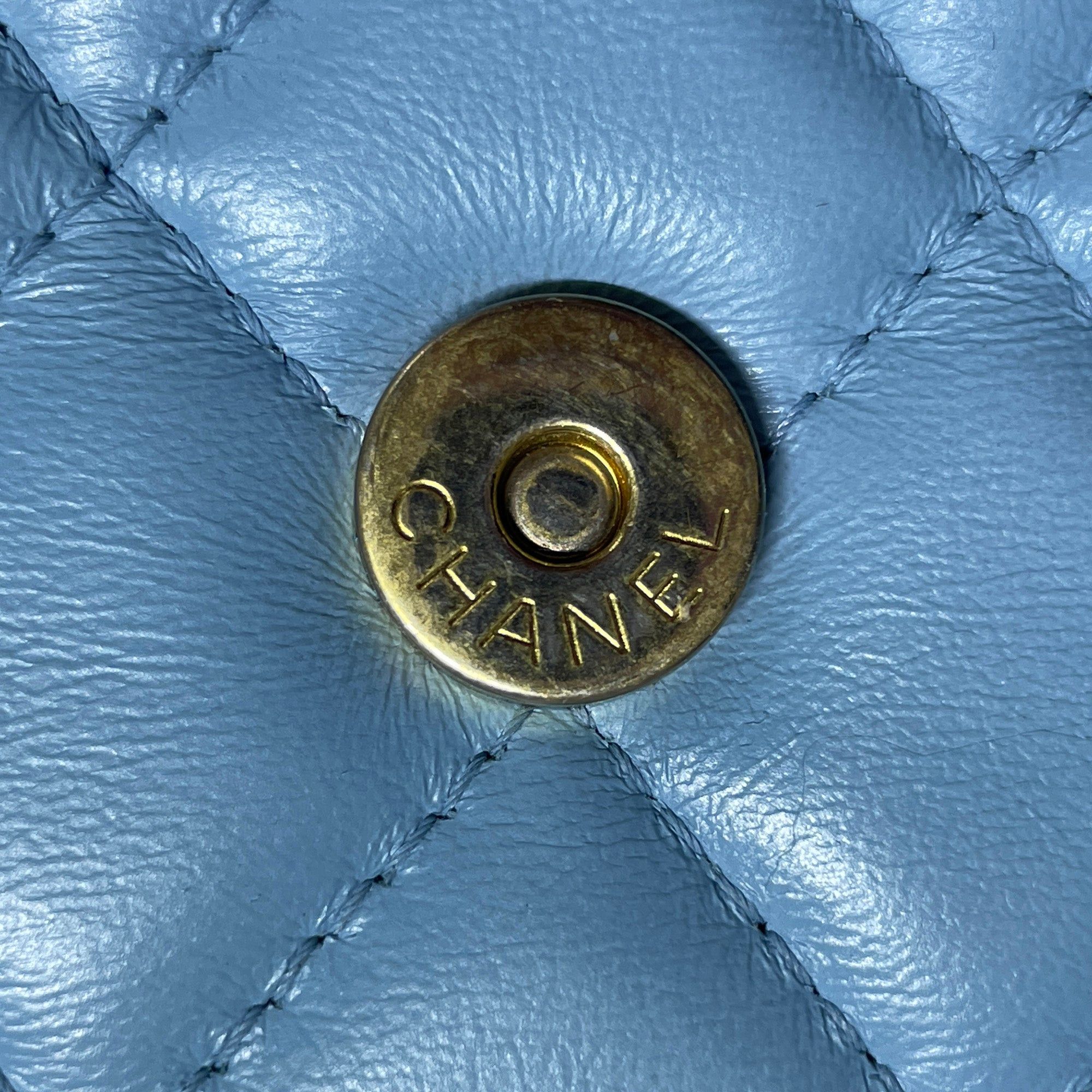 Chanel Chanel Quilted Lambskin Candy Chain Wallet Blue Size ONE SIZE - 6 Thumbnail