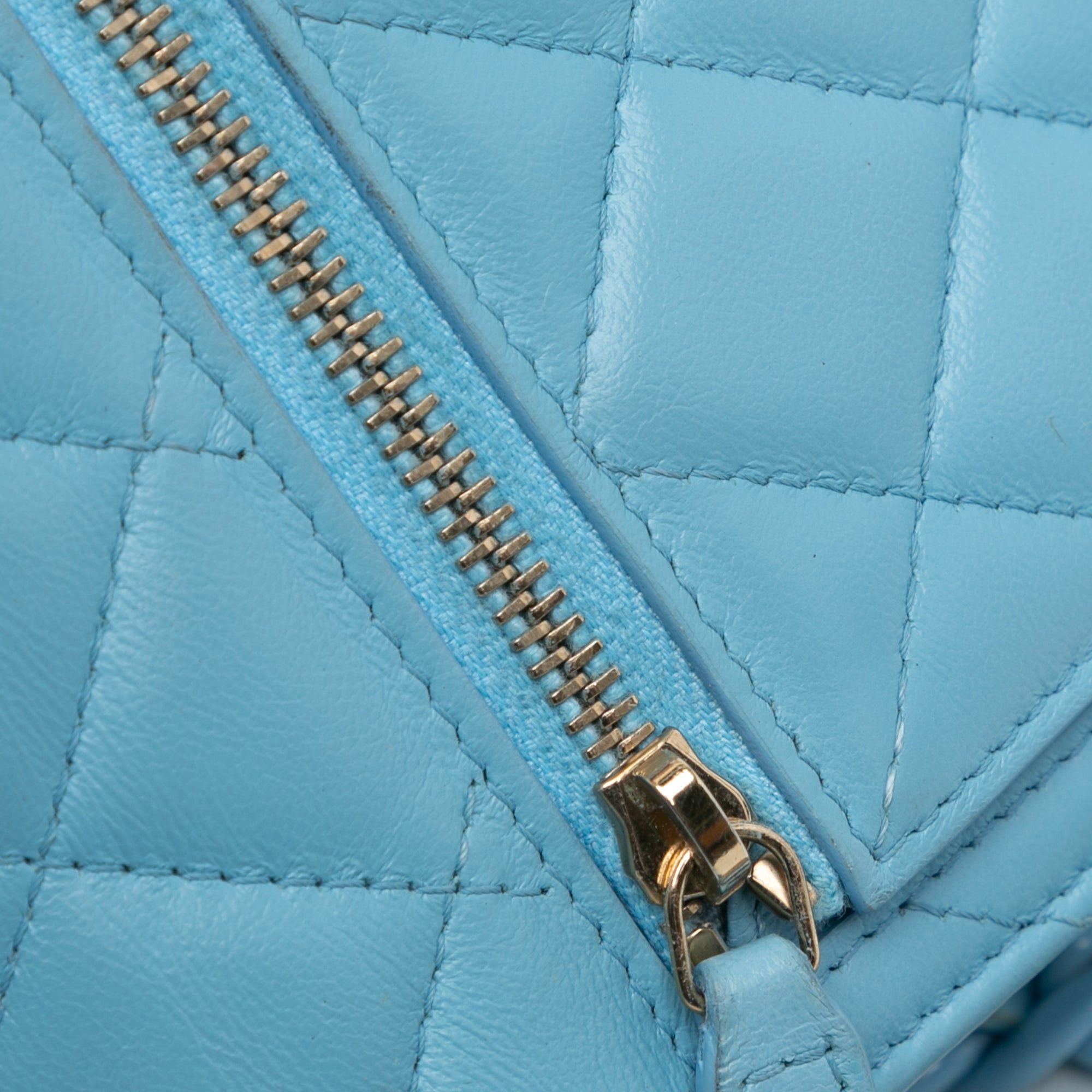 Chanel Chanel Quilted Lambskin Candy Chain Wallet Blue Size ONE SIZE - 10 Thumbnail