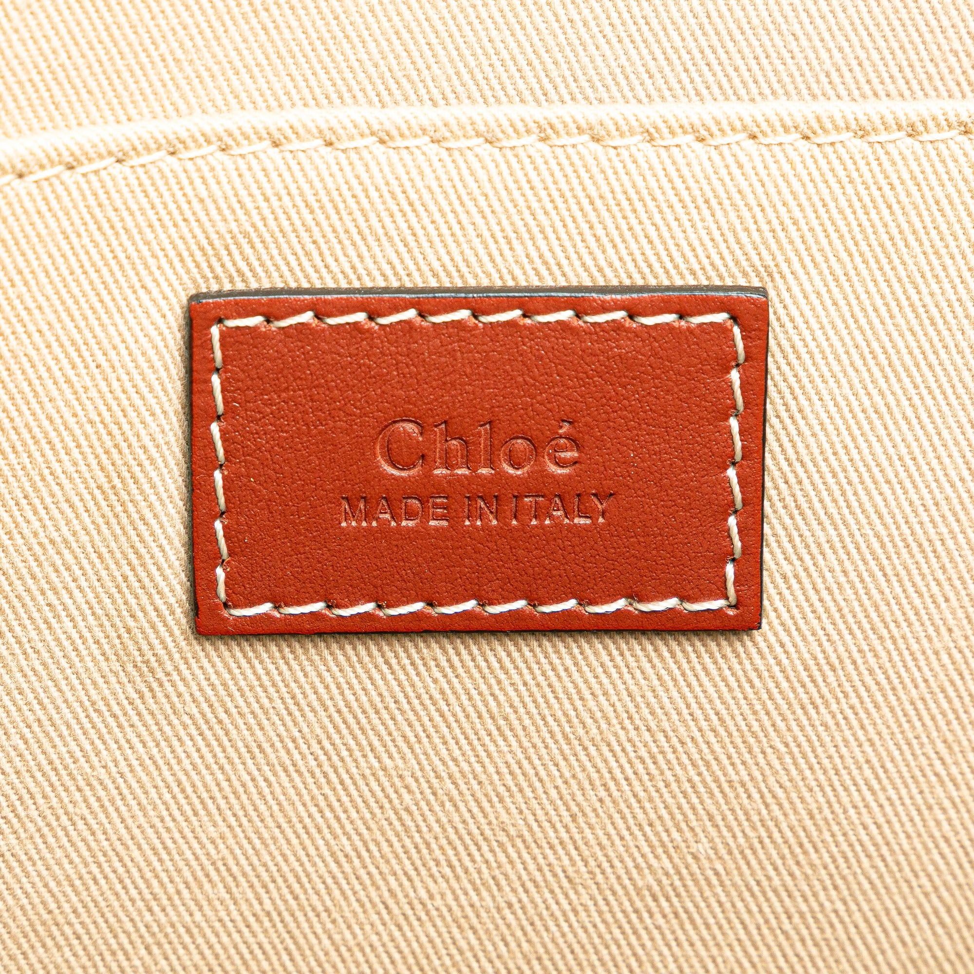 Chloe Chloé Medium Canvas Woody Tote Brown Size ONE SIZE - 5 Thumbnail