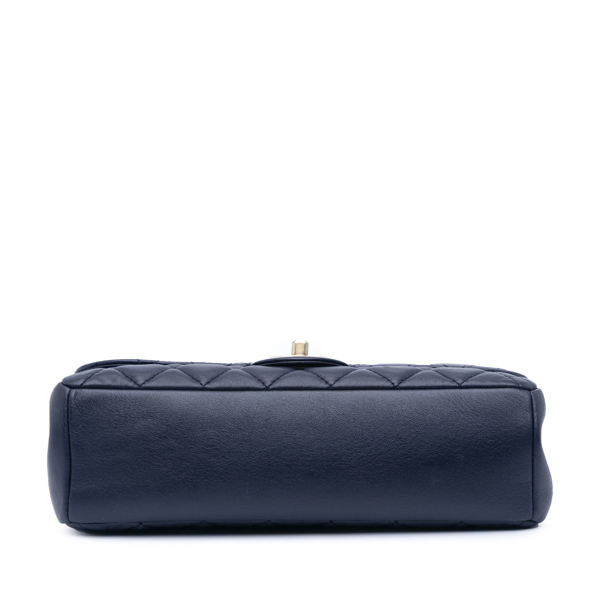 Chanel Chanel Medium Quilted Lambskin Mademoiselle Chic Flap Blue Size ONE SIZE - 3 Thumbnail