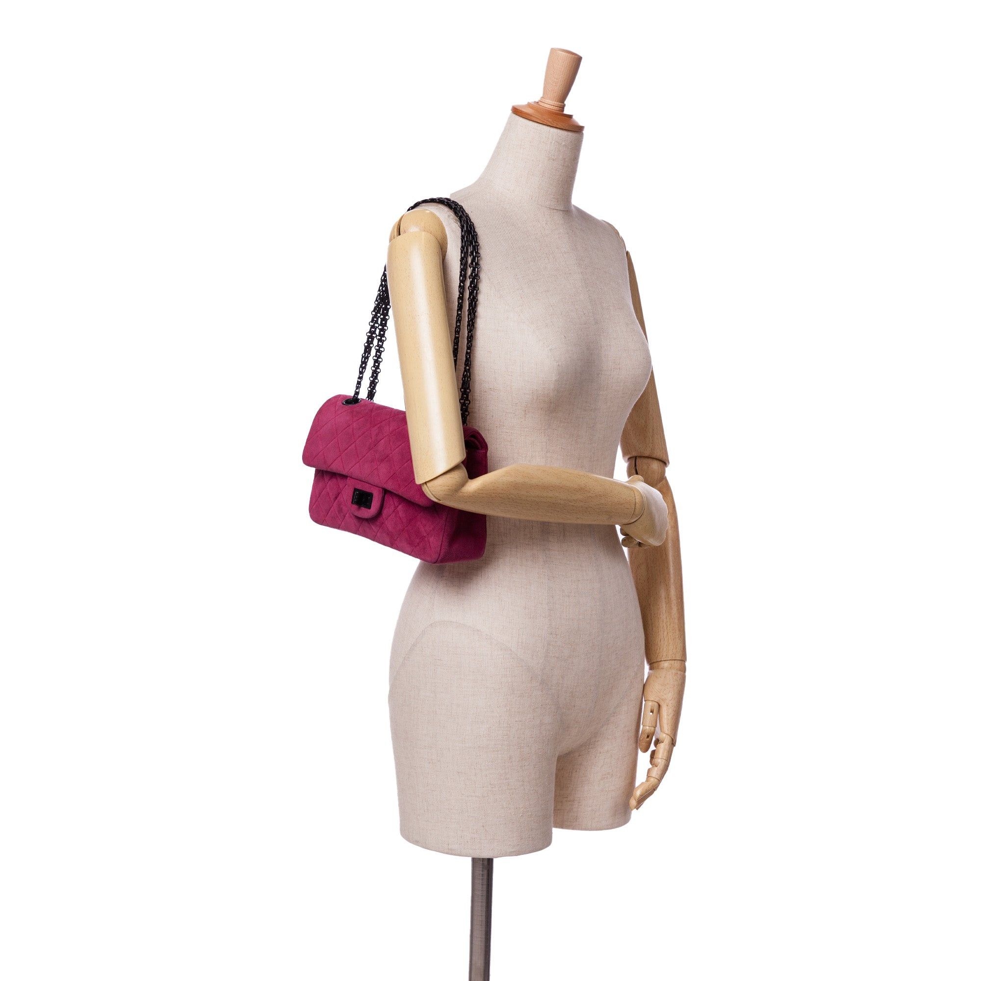 Chanel Chanel Reissue 2.55 Quilted Velvet Double Flap 225 Pink Size ONE SIZE - 10 Thumbnail