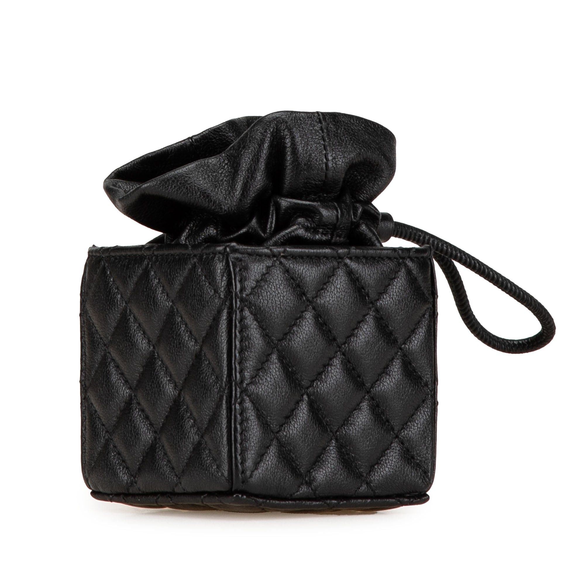 Chanel Chanel Mini Quilted Calfskin Drawstring Bucket Bag Black Size ONE SIZE - 2 Thumbnail