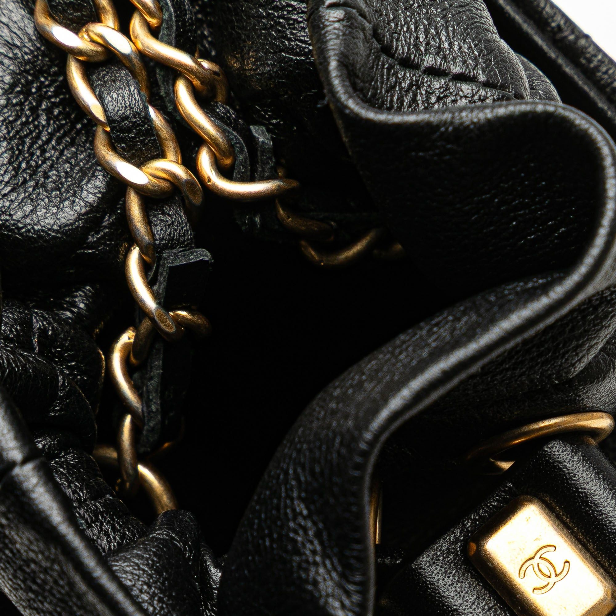 Chanel Chanel Mini Quilted Calfskin Drawstring Bucket Bag Black Size ONE SIZE - 6 Thumbnail