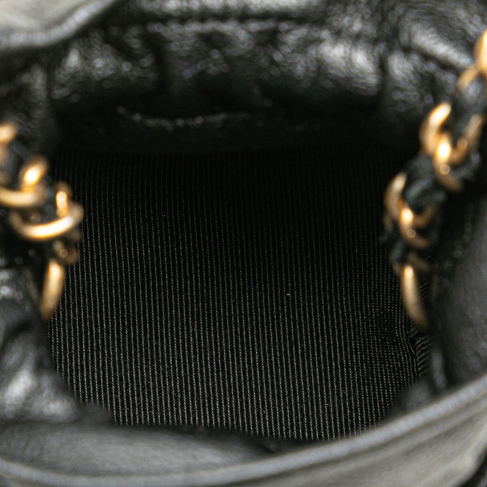 Chanel Chanel Mini Quilted Calfskin Drawstring Bucket Bag Black Size ONE SIZE - 4 Thumbnail