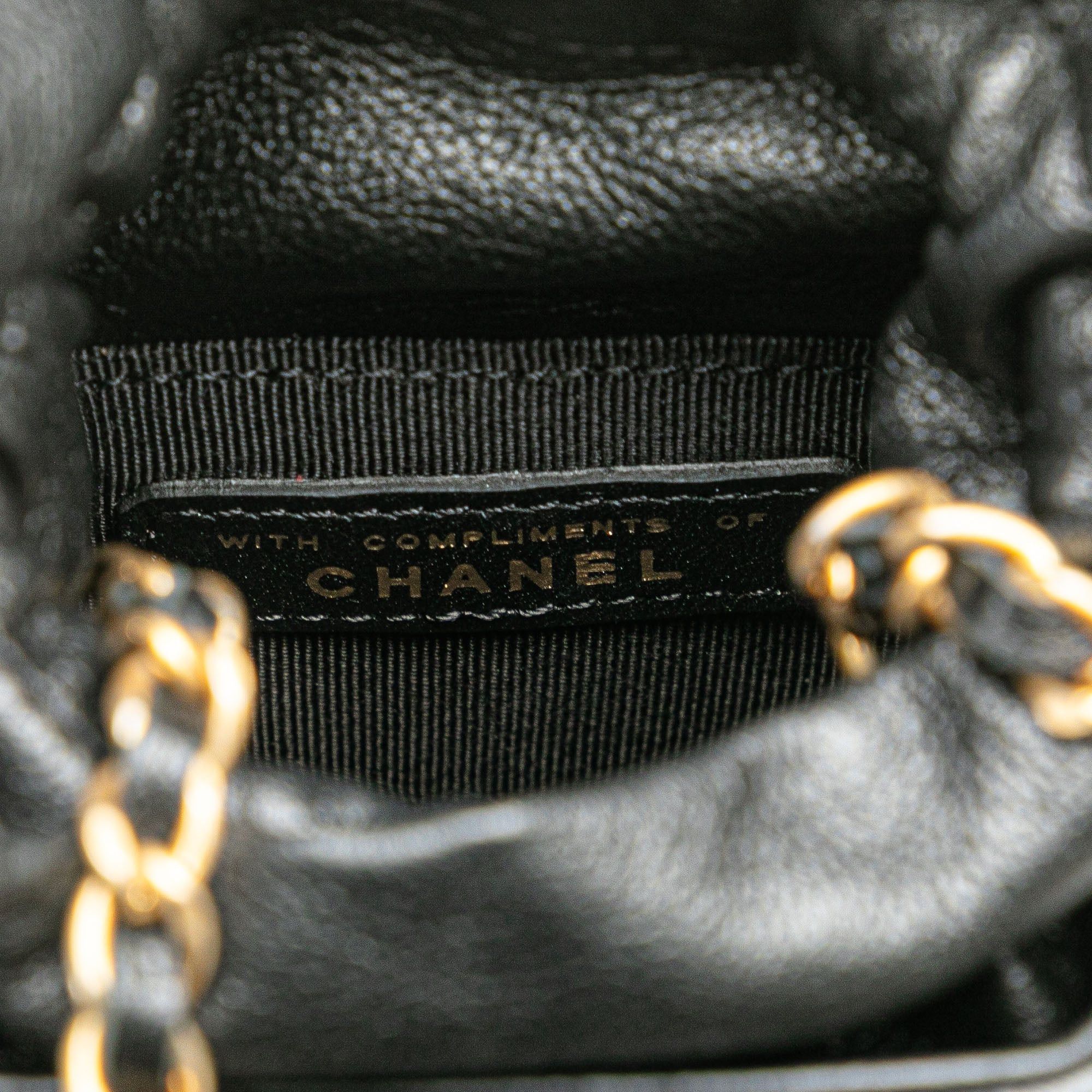 Chanel Chanel Mini Quilted Calfskin Drawstring Bucket Bag Black Size ONE SIZE - 7 Thumbnail