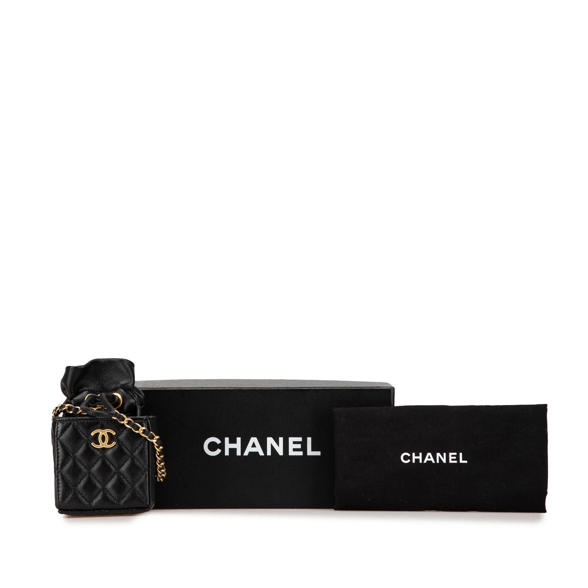 Chanel Chanel Mini Quilted Calfskin Drawstring Bucket Bag Black Size ONE SIZE - 11 Thumbnail