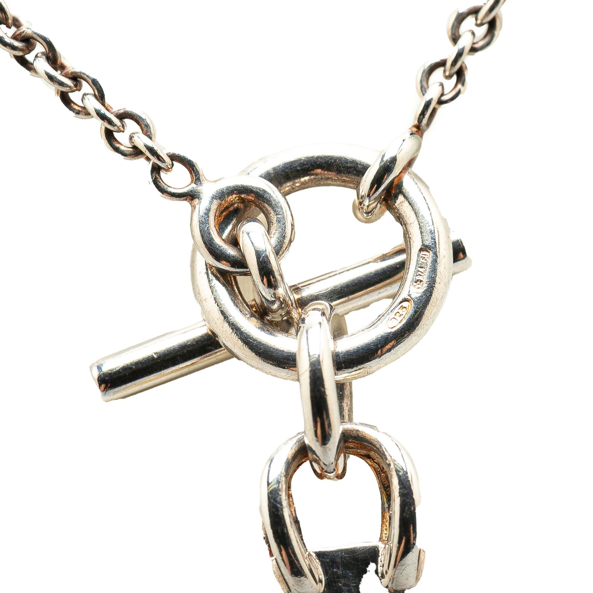 Hermes Hermès Sterling Silver Birkin Amulet Pendant Necklace Silver Size ONE SIZE - 3 Thumbnail