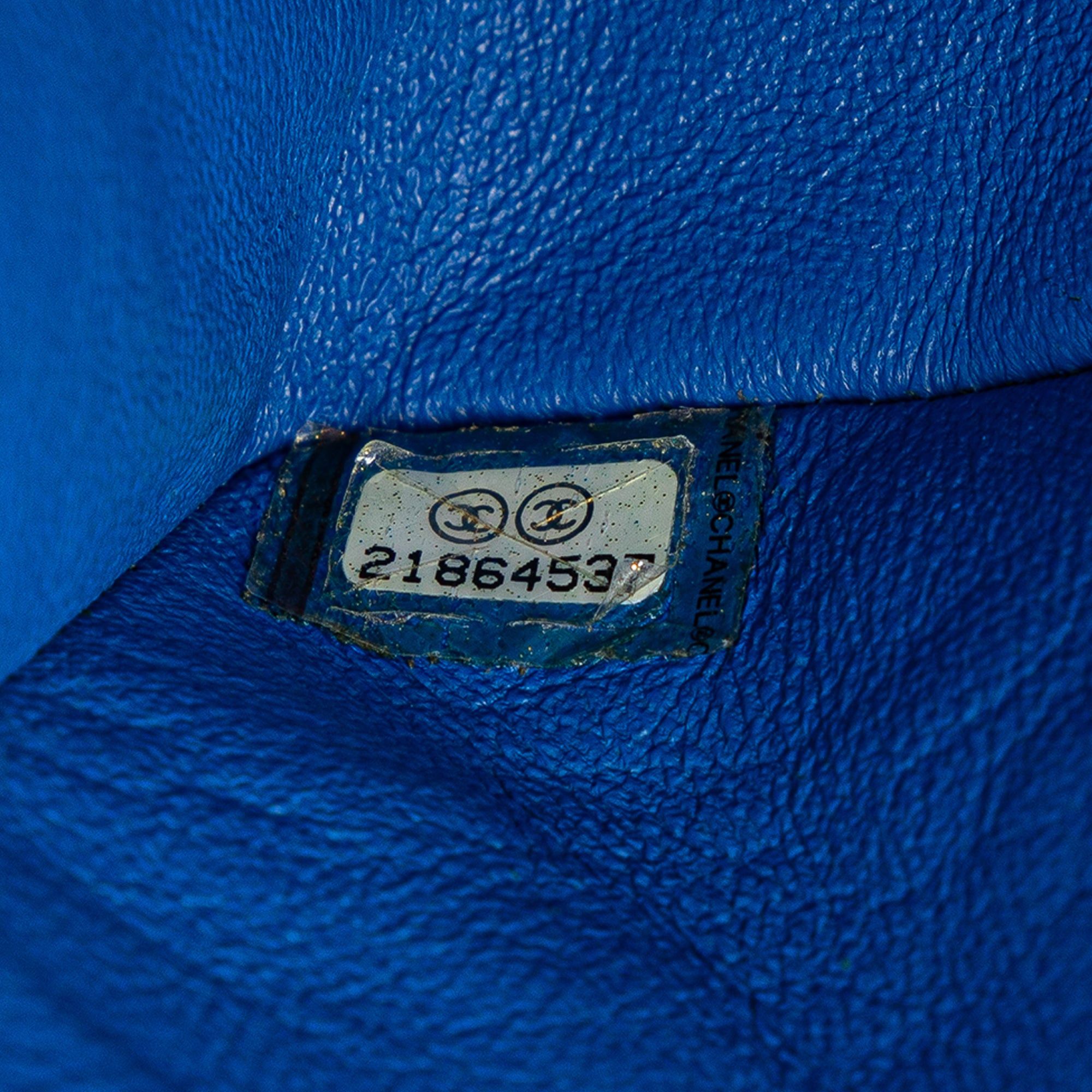 Chanel Chanel Medium Classic Lambskin Double Flap Blue Size ONE SIZE - 6 Thumbnail