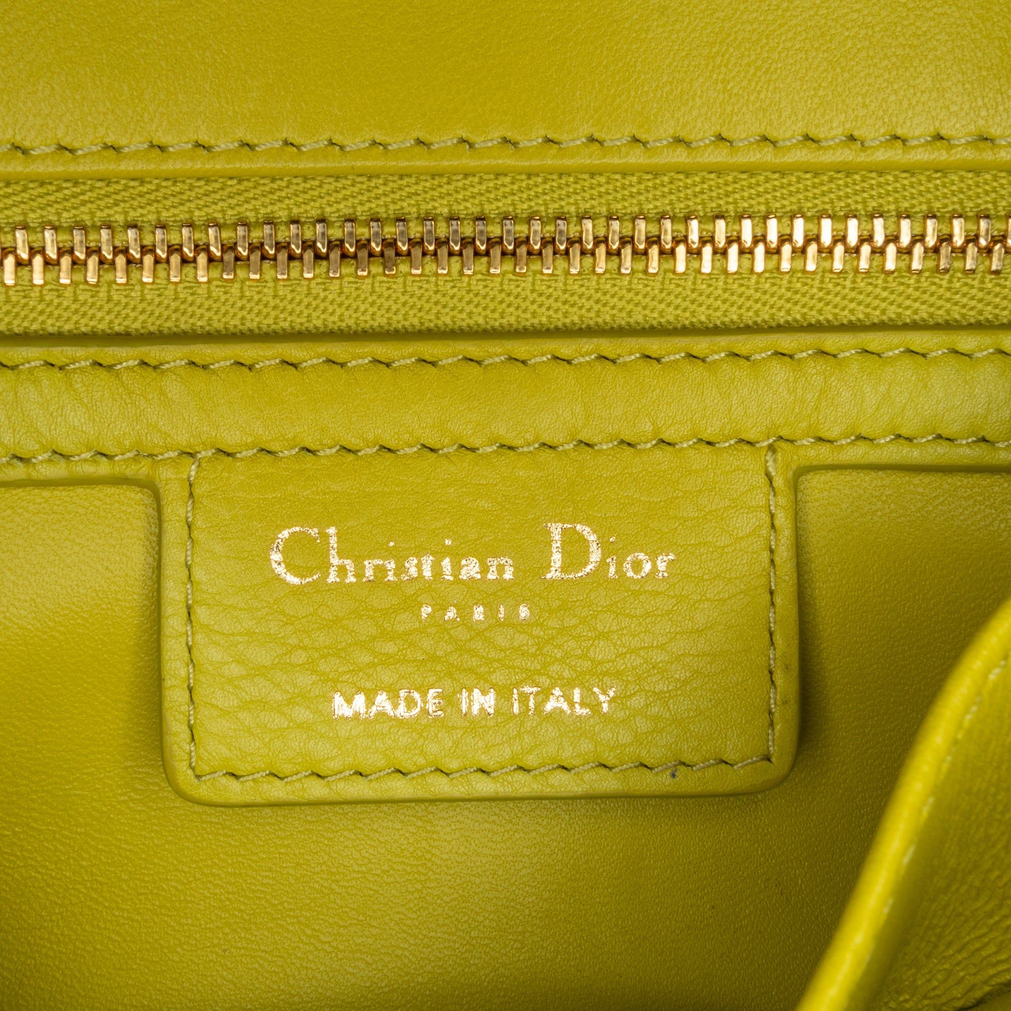 Dior Dior Small Calfskin Cannage Caro Bag Yellow Size ONE SIZE - 5 Thumbnail