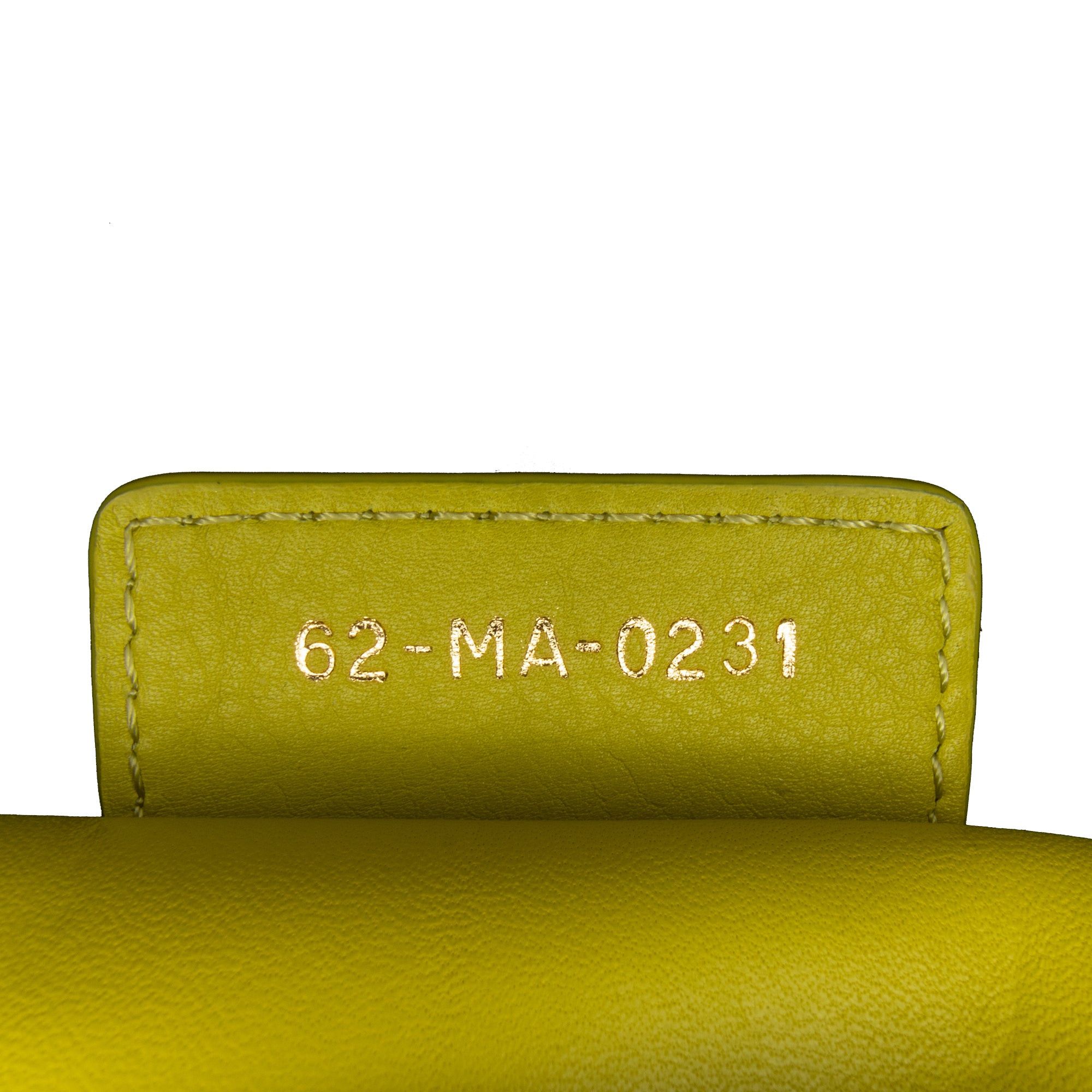 Dior Dior Small Calfskin Cannage Caro Bag Yellow Size ONE SIZE - 6 Thumbnail
