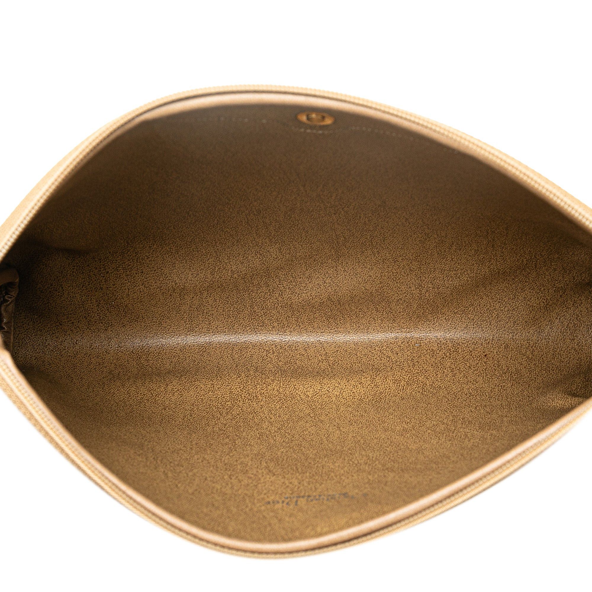 Dior Dior Honeycomb Coated Canvas Clutch Brown Size ONE SIZE - 4 Thumbnail