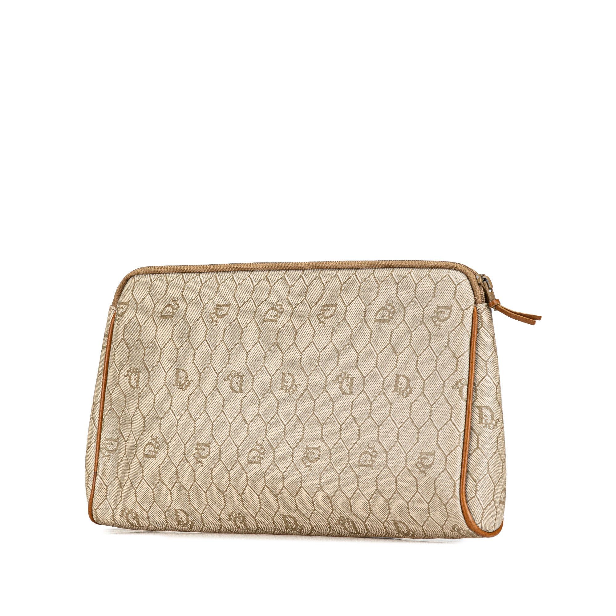 Dior Dior Honeycomb Coated Canvas Clutch Brown Size ONE SIZE - 2 Thumbnail