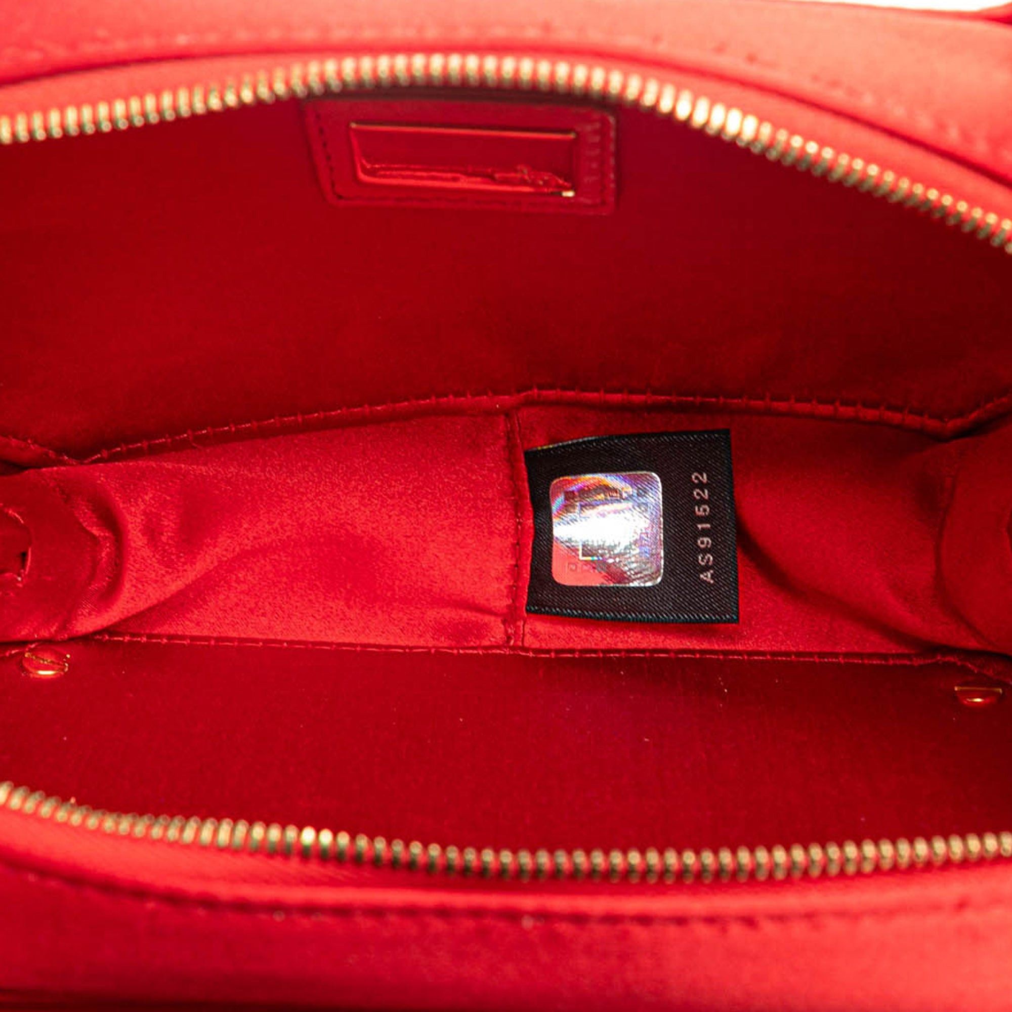 Fendi Fendi Mini FF PVC Satin Tassel Crossbody Red Size ONE SIZE - 4 Thumbnail