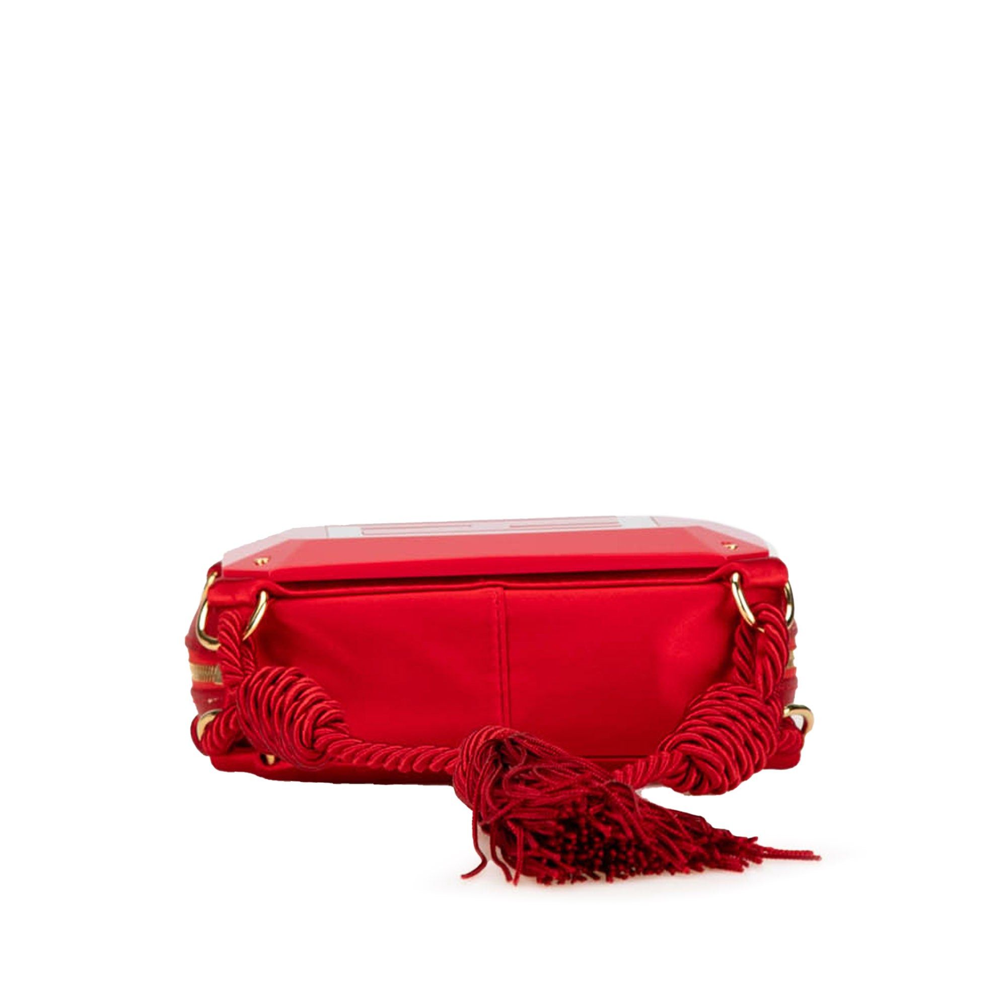 Fendi Fendi Mini FF PVC Satin Tassel Crossbody Red Size ONE SIZE - 3 Thumbnail
