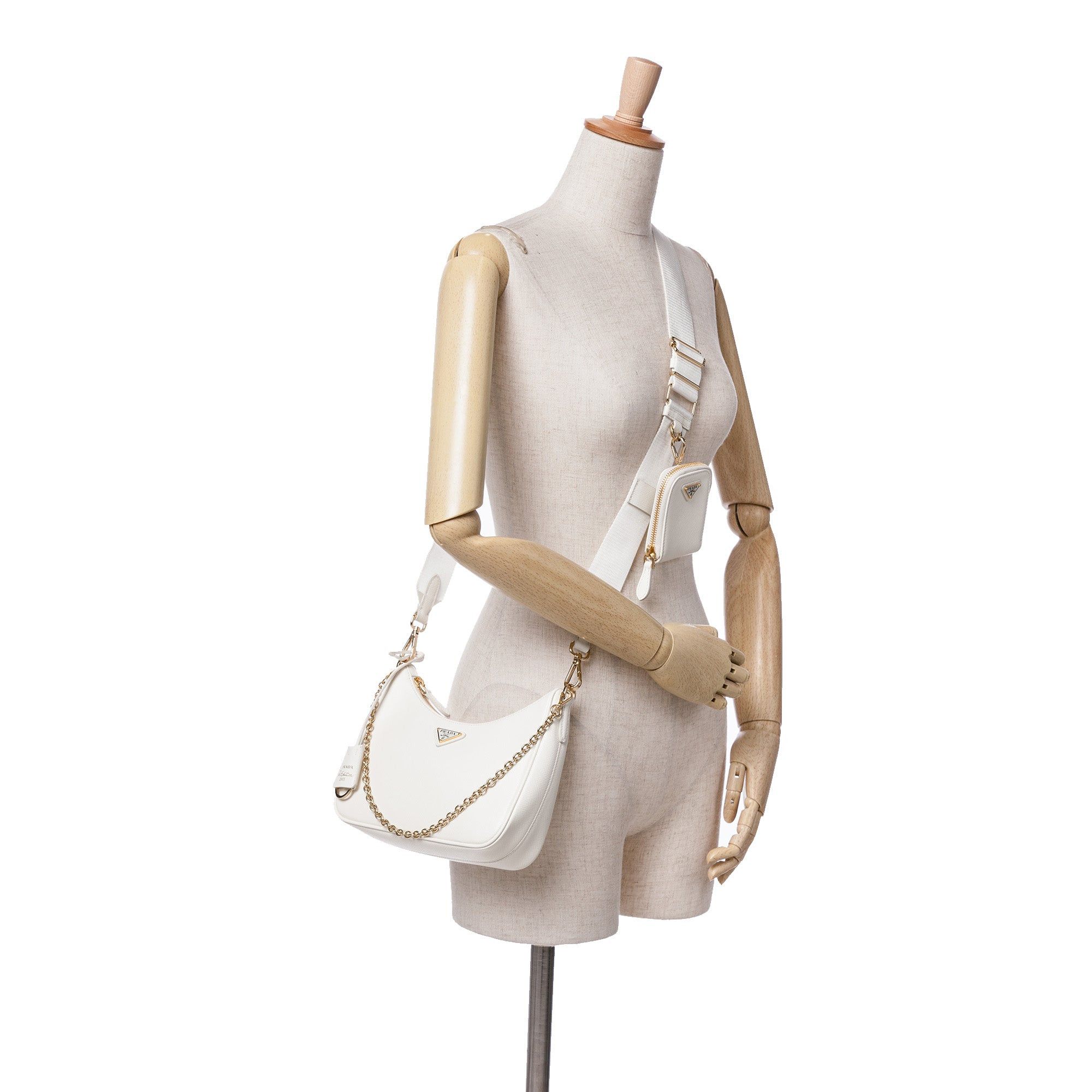 Prada Prada Saffiano Re-Edition 2005 Satchel White Size ONE SIZE - 9 Thumbnail