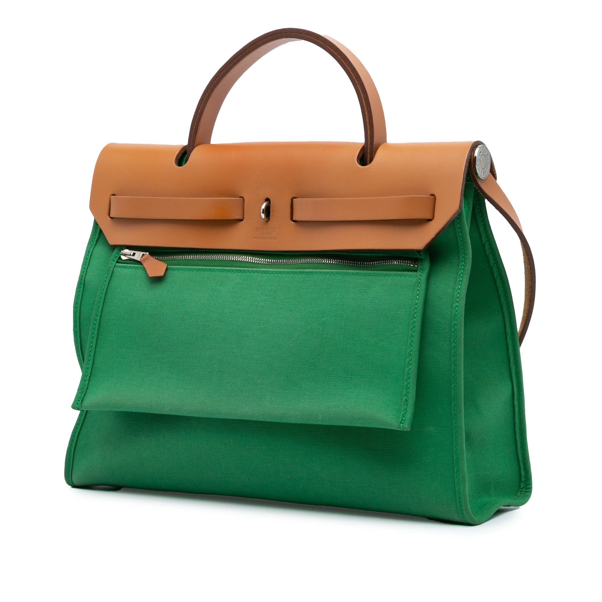 Hermes Hermès Canvas Herbag Zip 31 Green Size ONE SIZE - 2 Thumbnail