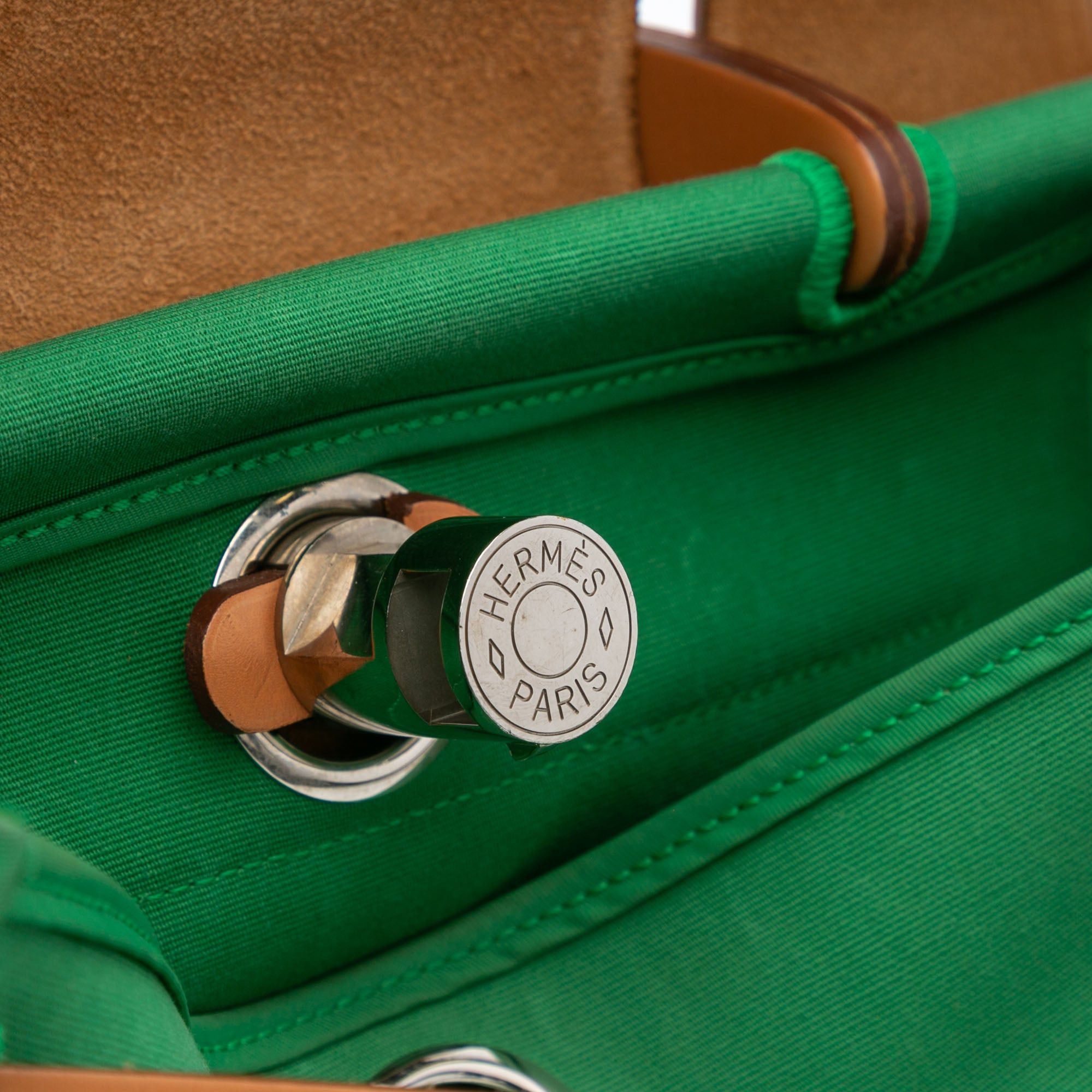 Hermes Hermès Canvas Herbag Zip 31 Green Size ONE SIZE - 9 Thumbnail