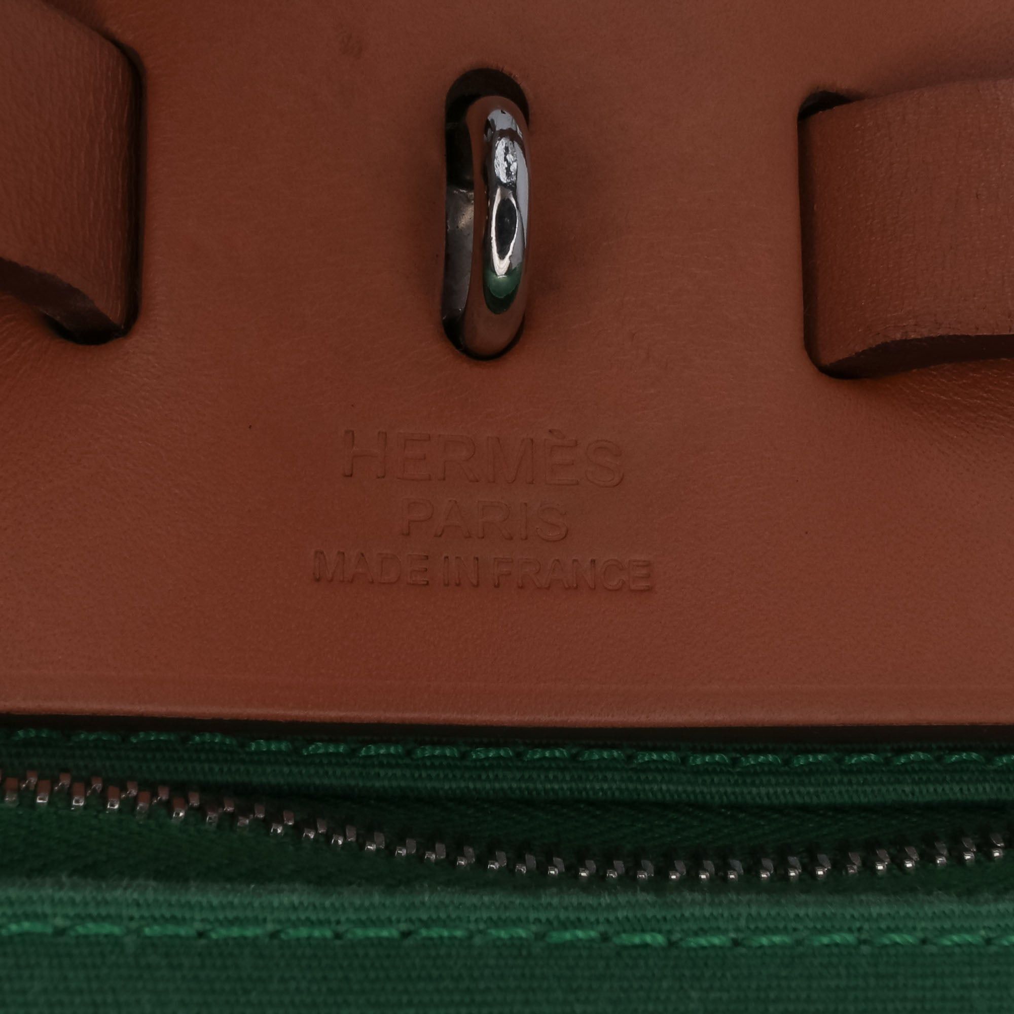 Hermes Hermès Canvas Herbag Zip 31 Green Size ONE SIZE - 7 Thumbnail