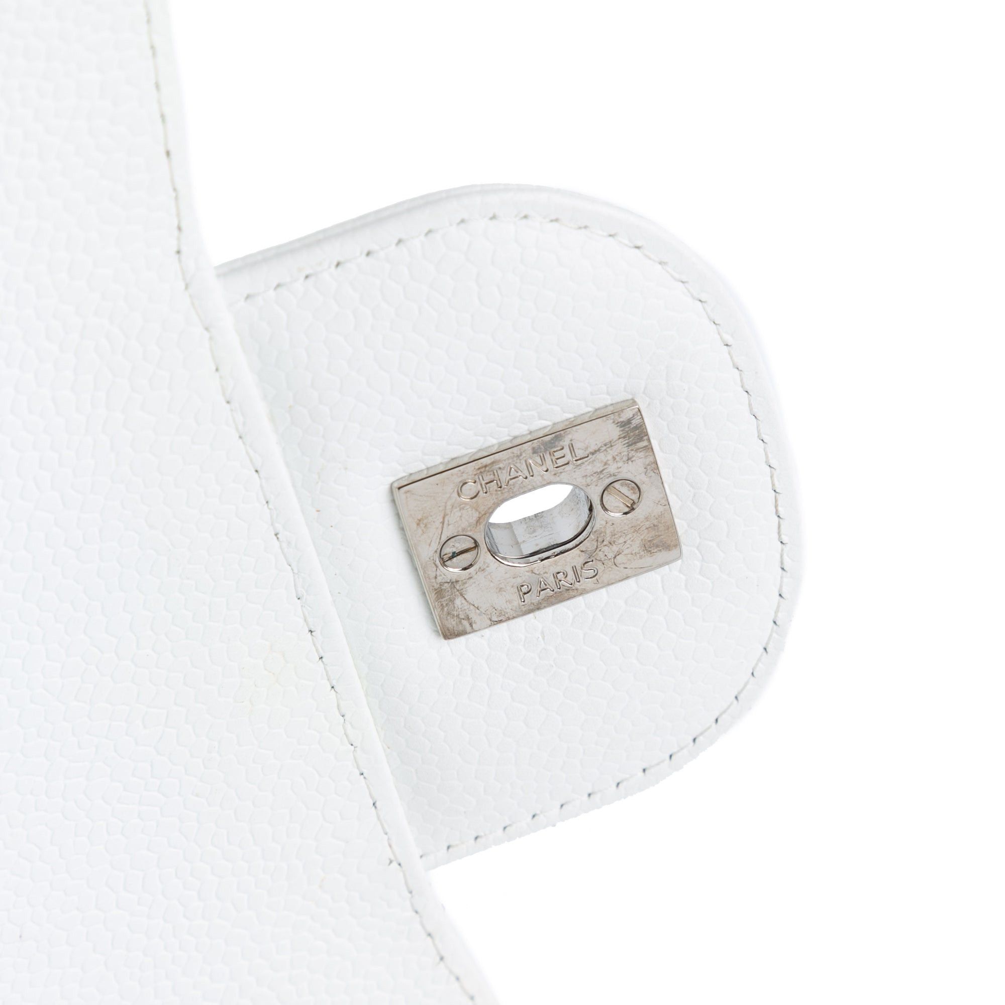 Chanel Chanel Jumbo Classic Caviar Double Flap White Size ONE SIZE - 10 Thumbnail