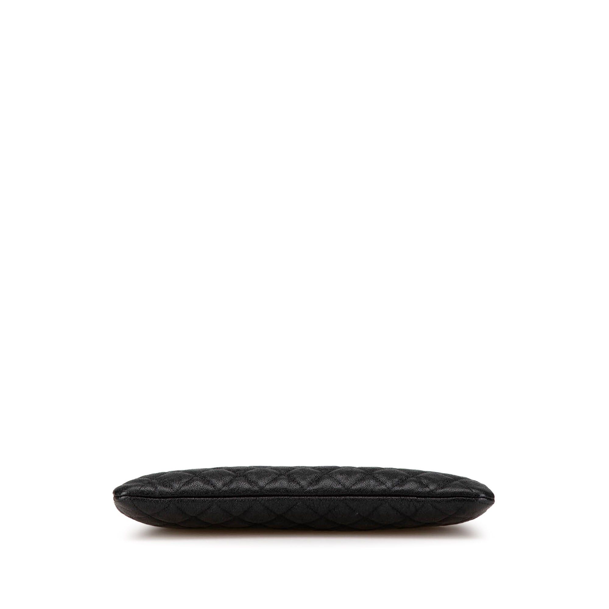 Chanel Chanel Medium Quilted Caviar Boy O Case Clutch Black Size ONE SIZE - 3 Thumbnail