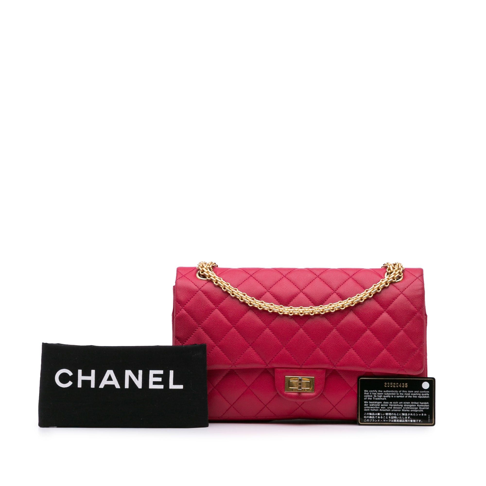 Chanel Chanel Reissue 2.55 Quilted Caviar Double Flap 226 Pink Size ONE SIZE - 11 Thumbnail