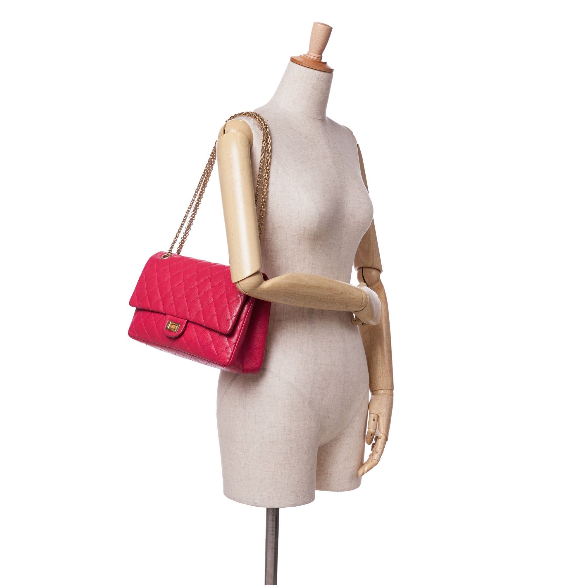 Chanel Chanel Reissue 2.55 Quilted Caviar Double Flap 226 Pink Size ONE SIZE - 10 Thumbnail