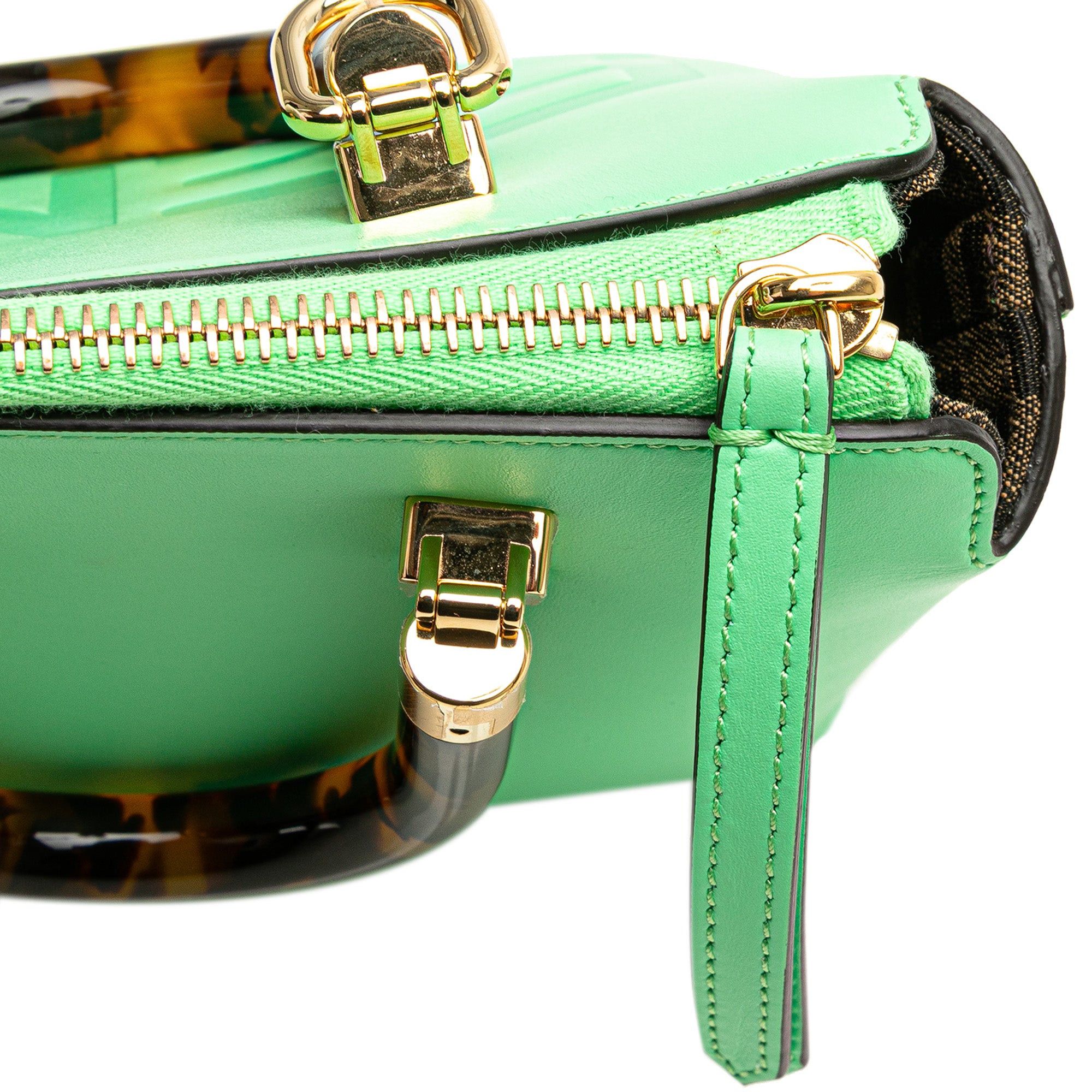 Fendi Fendi Mini Leather By The Way Roma Satchel Green Size ONE SIZE - 8 Thumbnail
