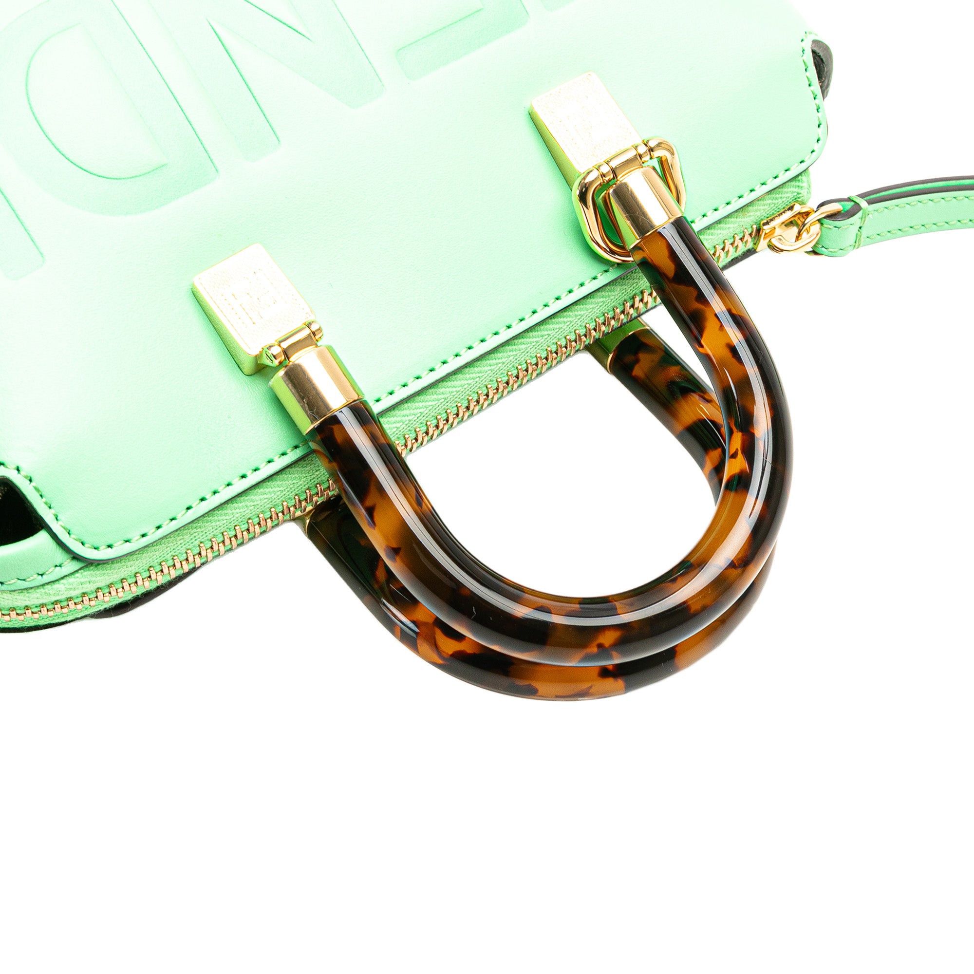 Fendi Fendi Mini Leather By The Way Roma Satchel Green Size ONE SIZE - 7 Thumbnail