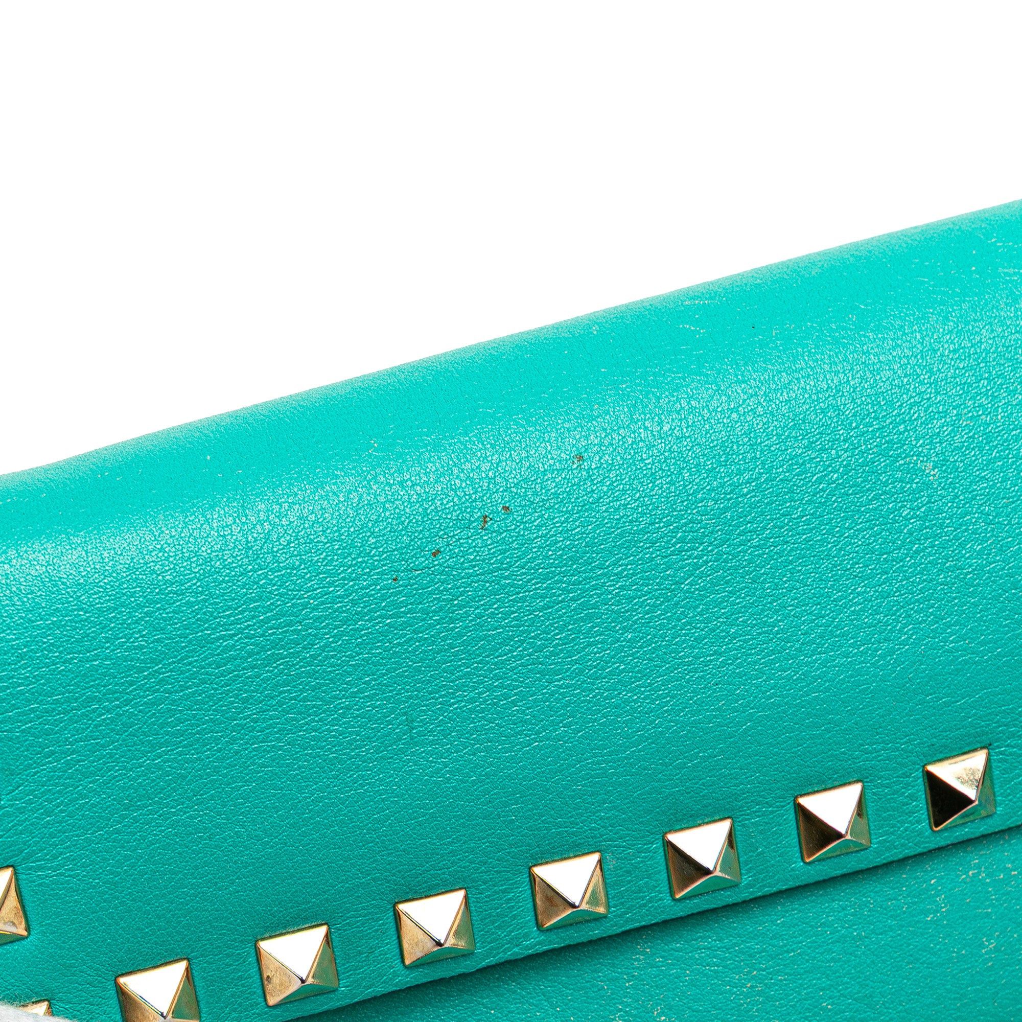 Valentino Valentino Nappa Rockstud Bangle Clutch Blue Size ONE SIZE - 9 Thumbnail