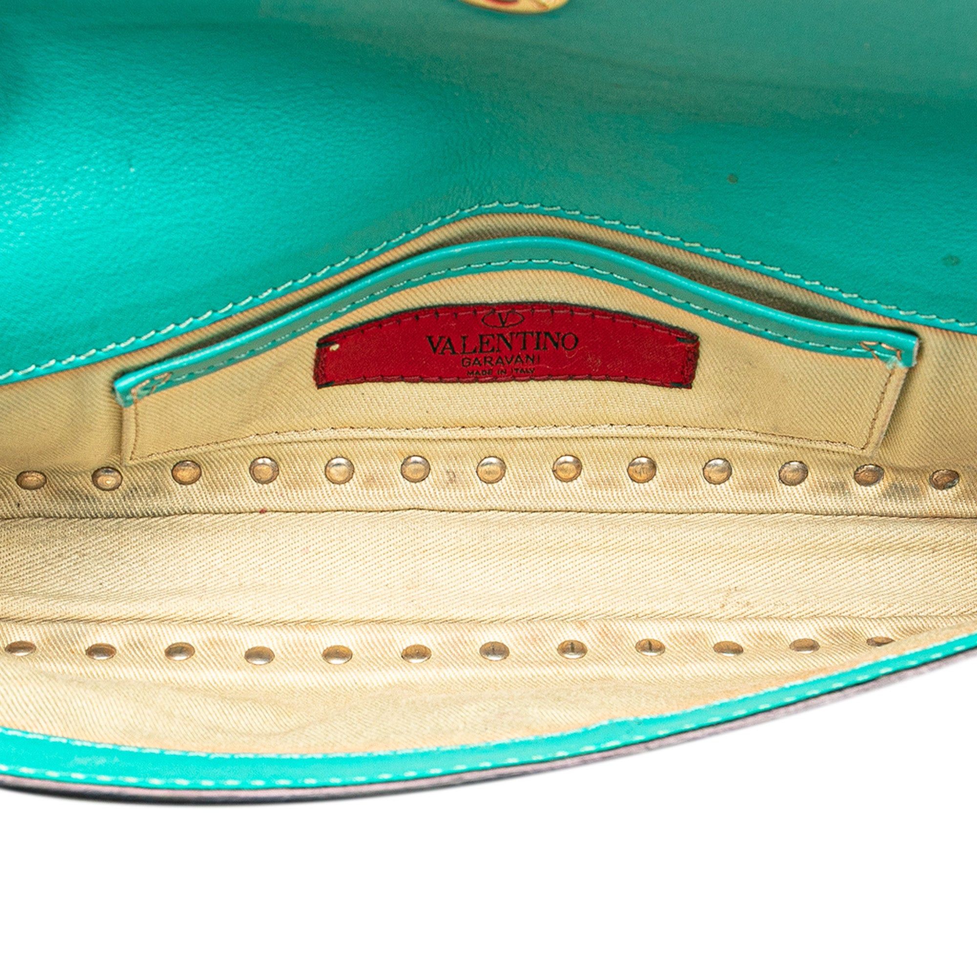Valentino Valentino Nappa Rockstud Bangle Clutch Blue Size ONE SIZE - 4 Thumbnail
