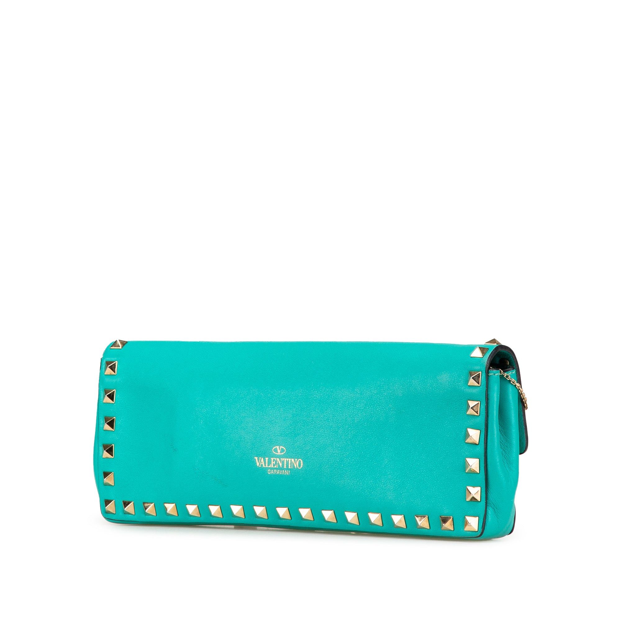 Valentino Valentino Nappa Rockstud Bangle Clutch Blue Size ONE SIZE - 2 Thumbnail
