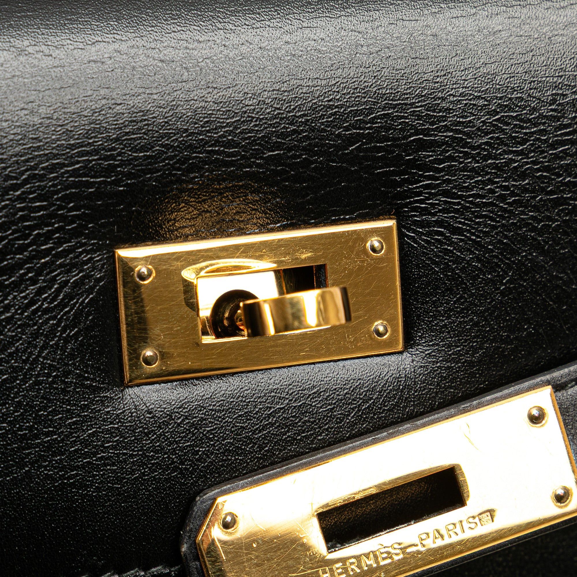 Hermes Hermès Box Calf Kelly Sellier 32 Black Size ONE SIZE - 9 Thumbnail
