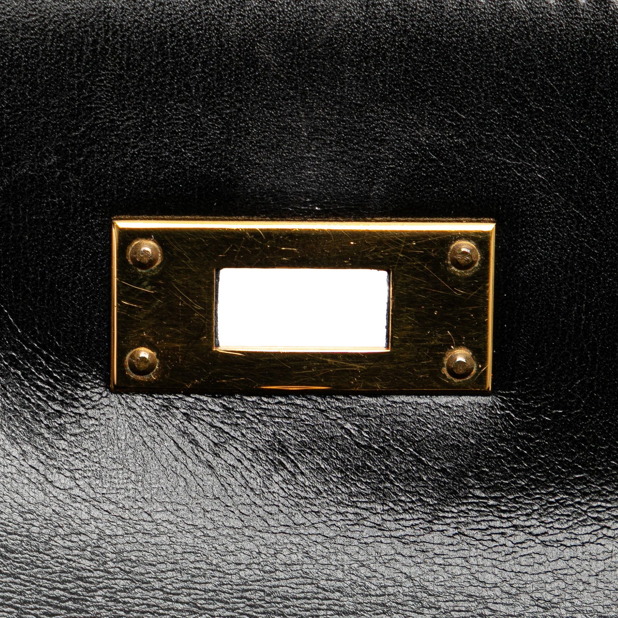 Hermes Hermès Box Calf Kelly Sellier 32 Black Size ONE SIZE - 10 Thumbnail