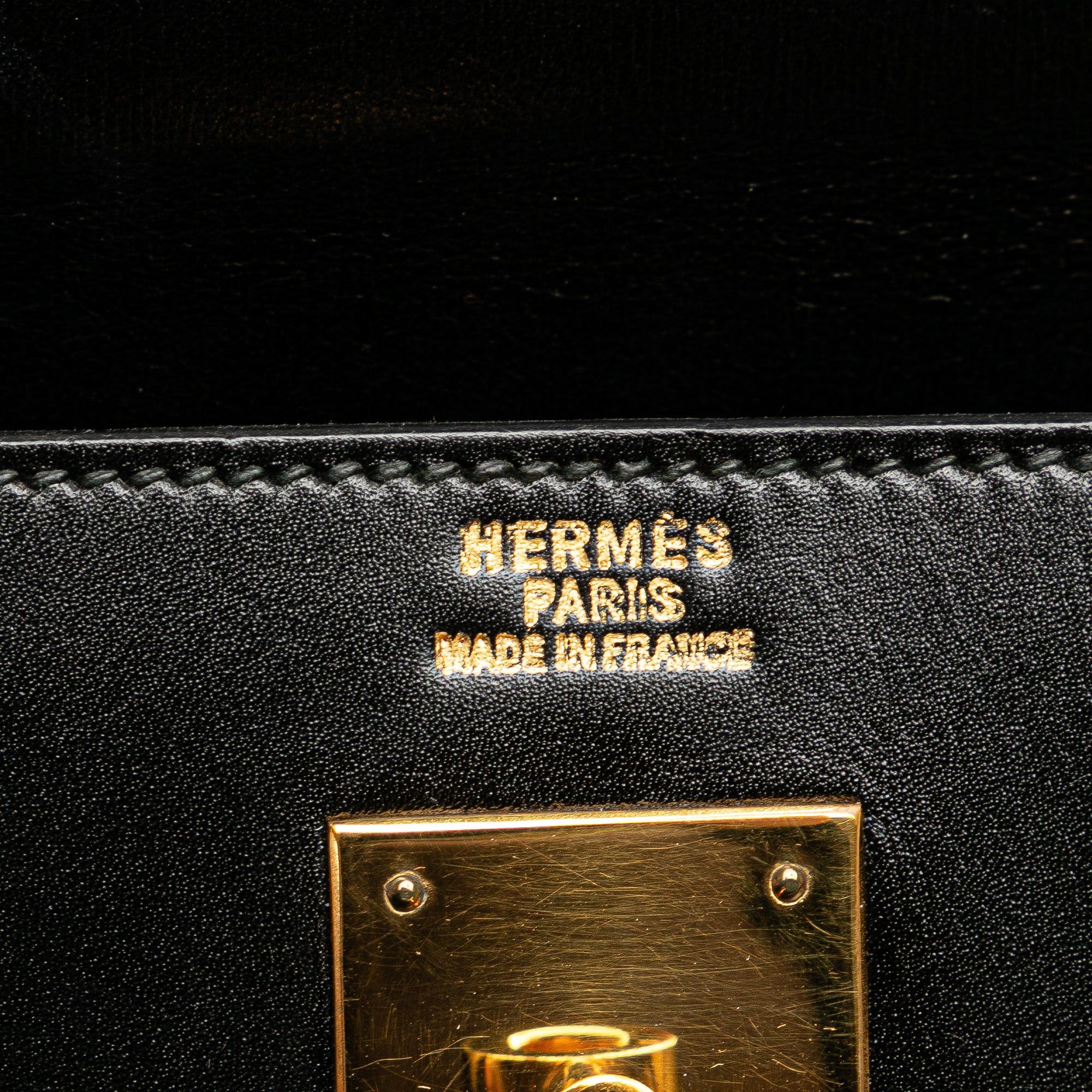 Hermes Hermès Box Calf Kelly Sellier 32 Black Size ONE SIZE - 5 Thumbnail