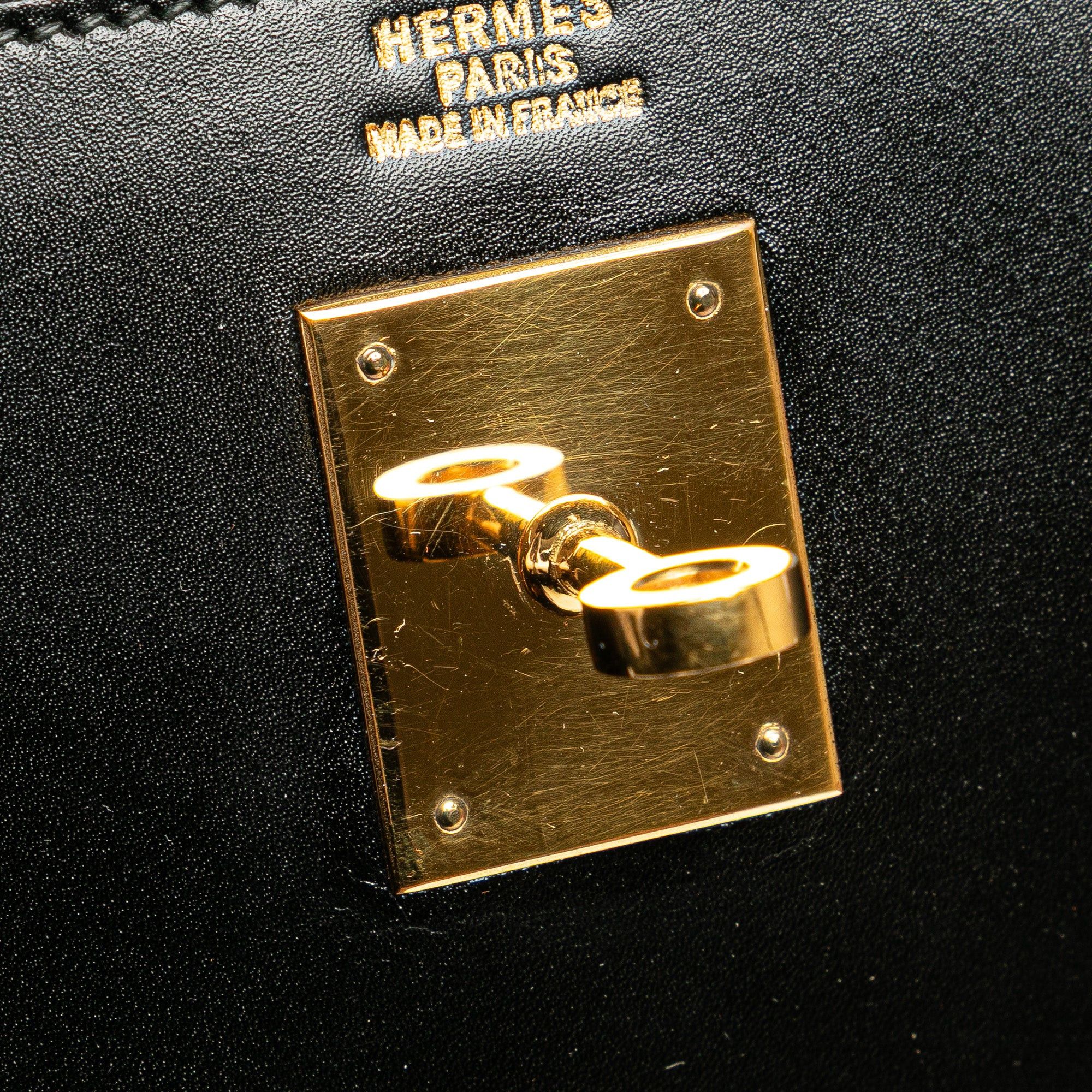 Hermes Hermès Box Calf Kelly Sellier 32 Black Size ONE SIZE - 8 Thumbnail