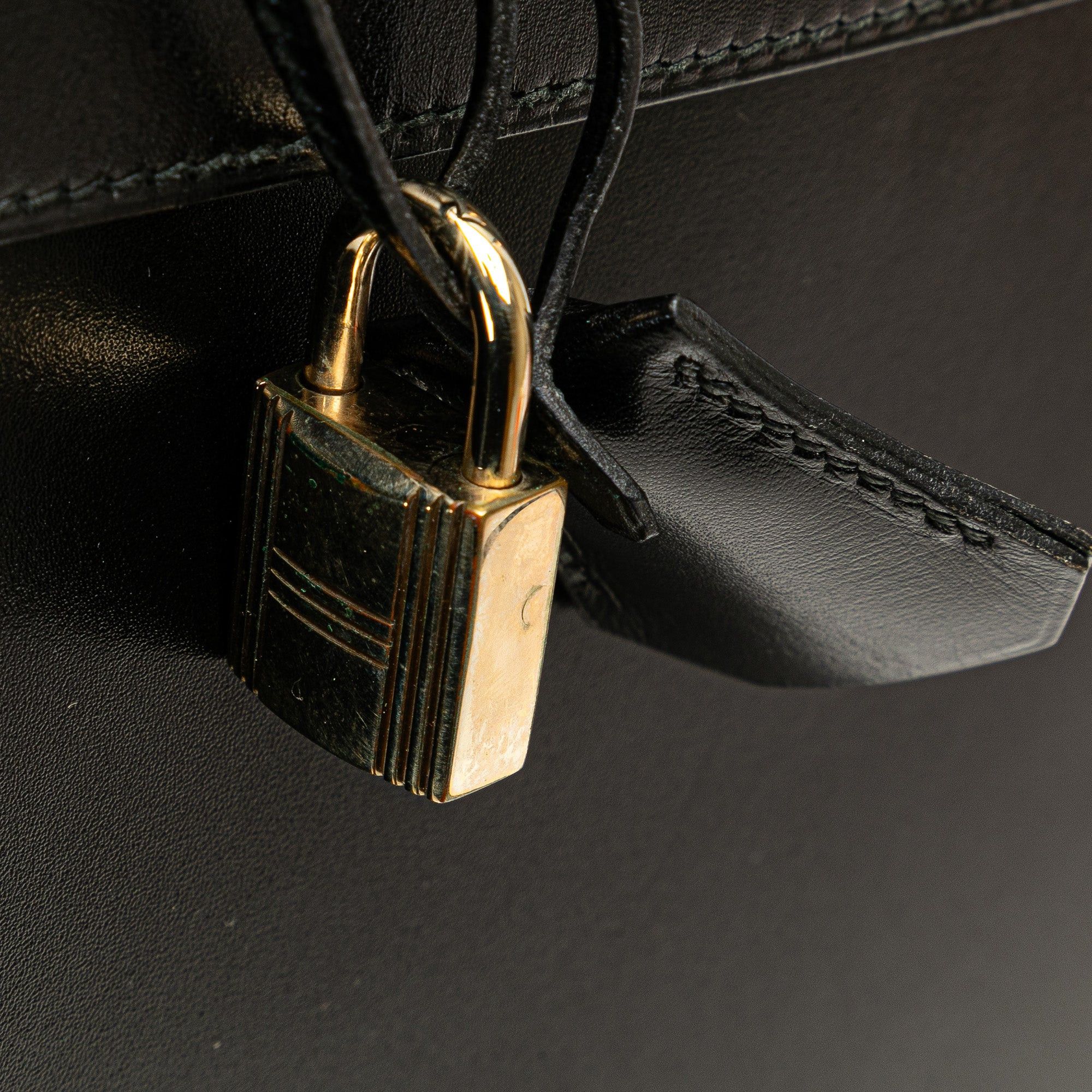 Hermes Hermès Box Calf Kelly Sellier 32 Black Size ONE SIZE - 12 Thumbnail