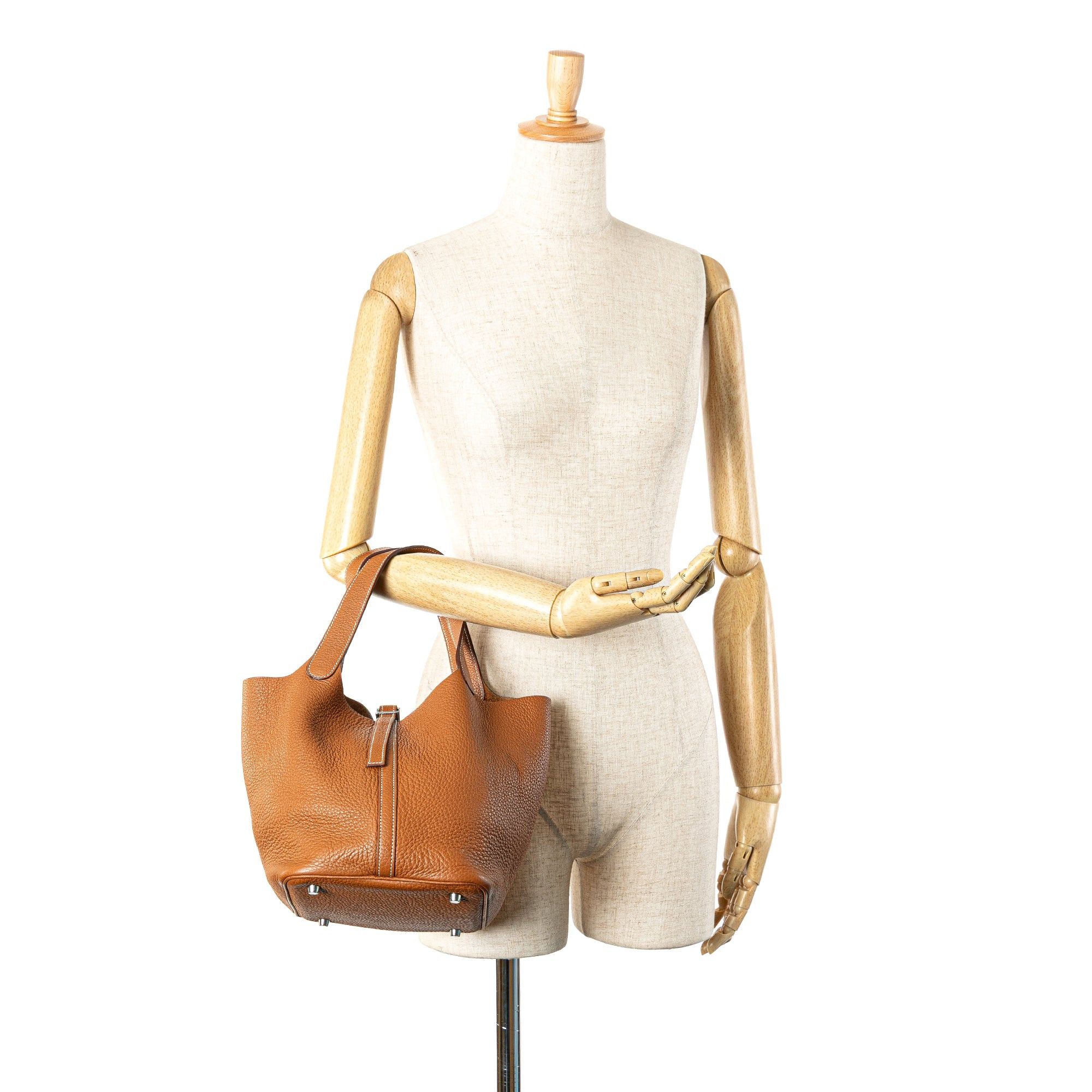 Hermes Hermès Clemence Picotin 22 Brown Size ONE SIZE - 10 Thumbnail