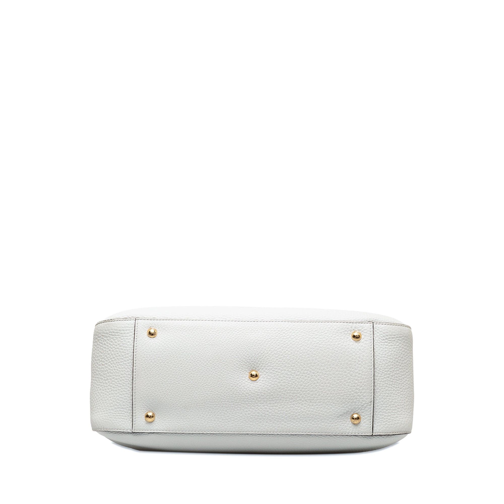Fendi Fendi Medium Selleria FF Tote White Size ONE SIZE - 4 Thumbnail